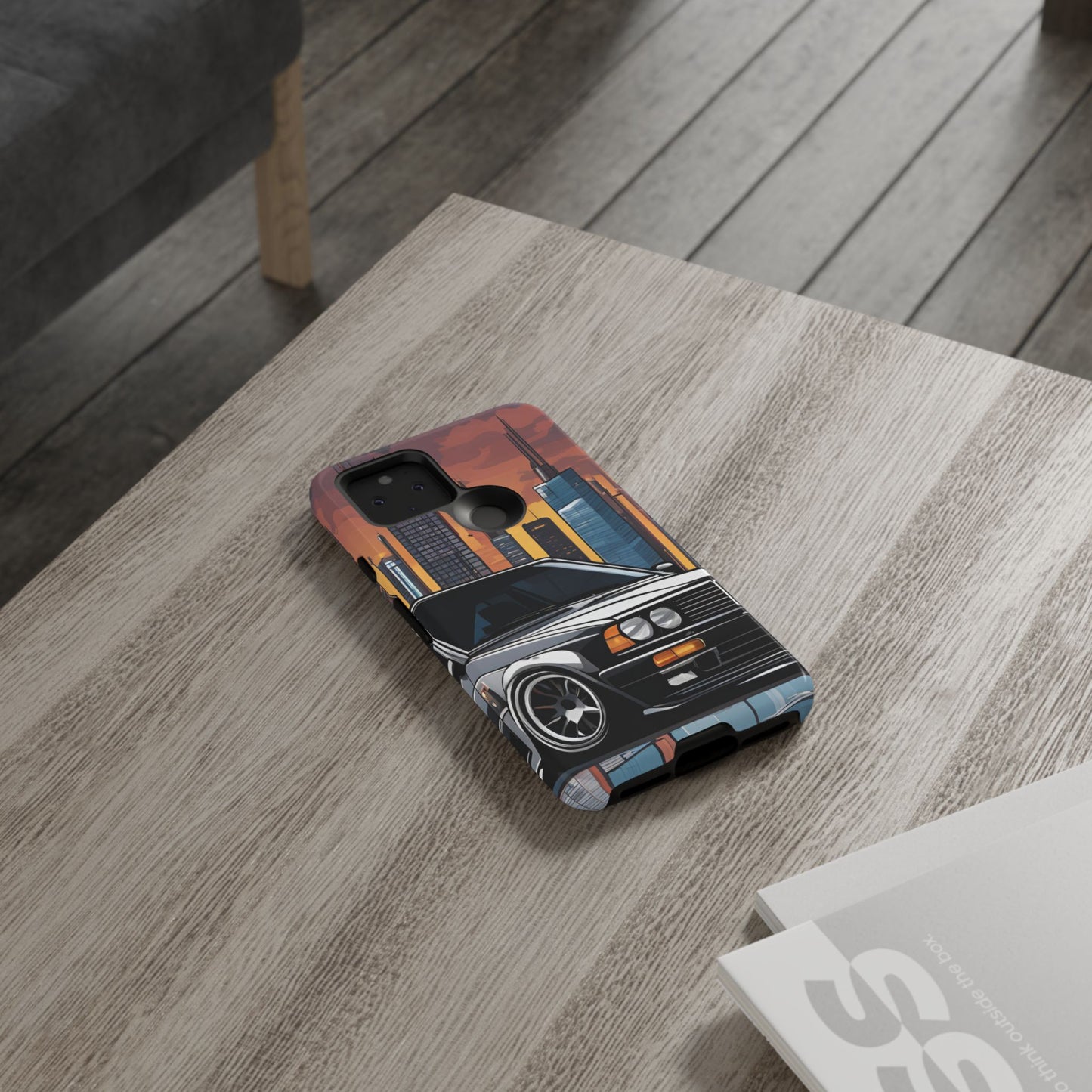 BMW E30 M3-Dual Layer Ultra Tough Phone Case Google Pixel 5 5G Glossy Printify by The Night Shift Automotive Apparel