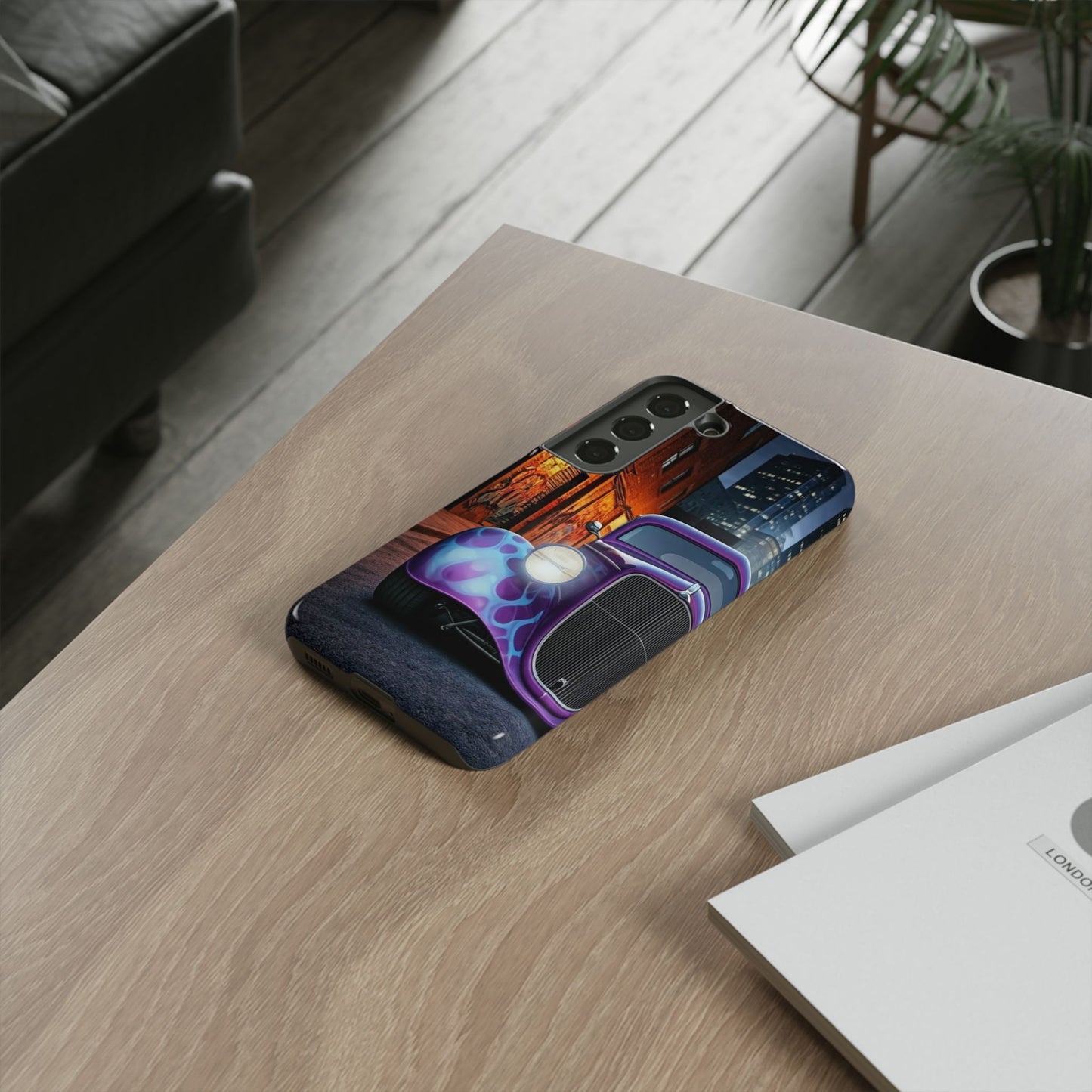 1934 Ford Street Life-Dual Layer Ultra Tough Phone Case Samsung Galaxy S22 Glossy Printify by The Night Shift Automotive Apparel