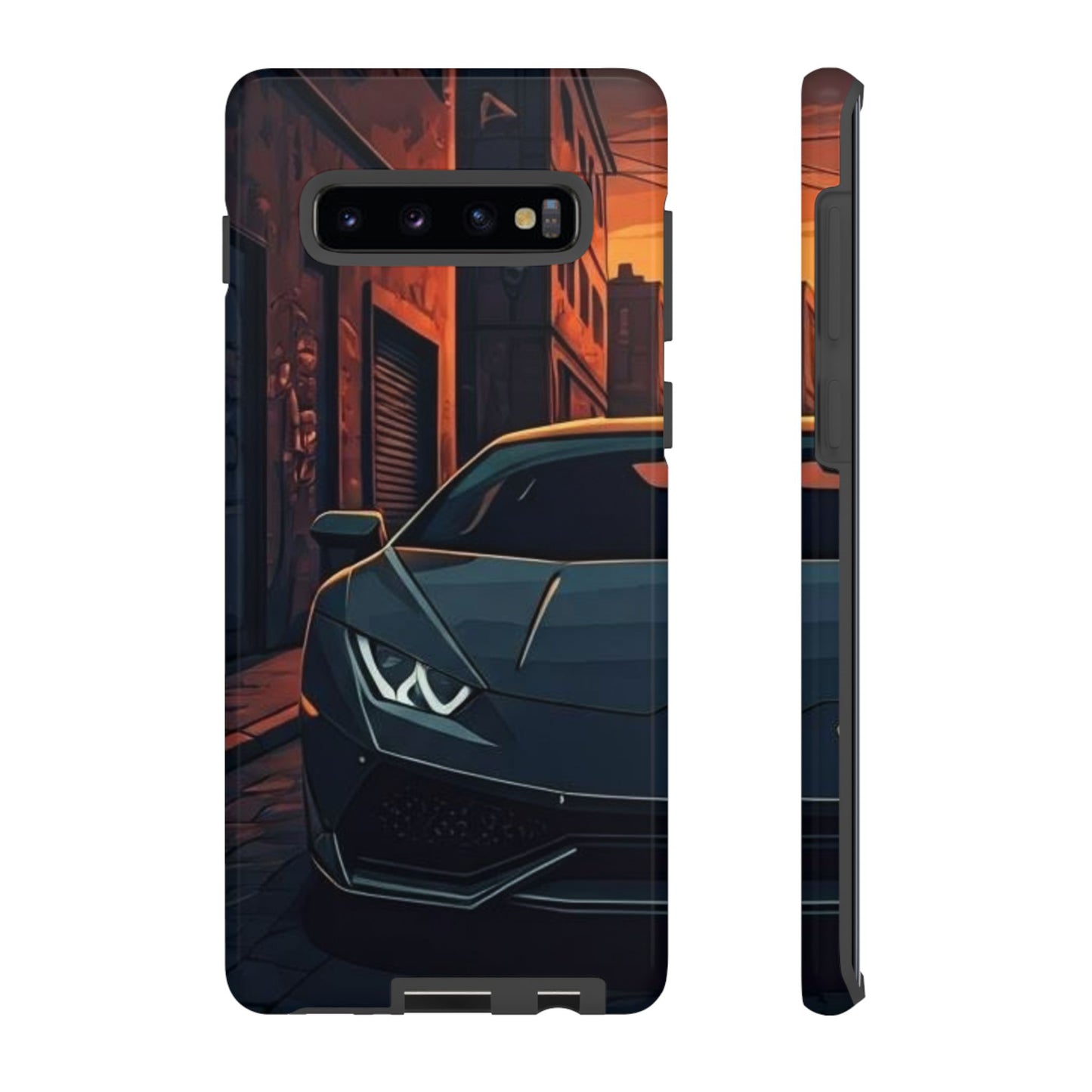 Lamborghini Huracan Street Life-Dual Layer Ultra Tough Phone Case Samsung Galaxy S10 Plus Glossy Printify by The Night Shift Automotive Apparel