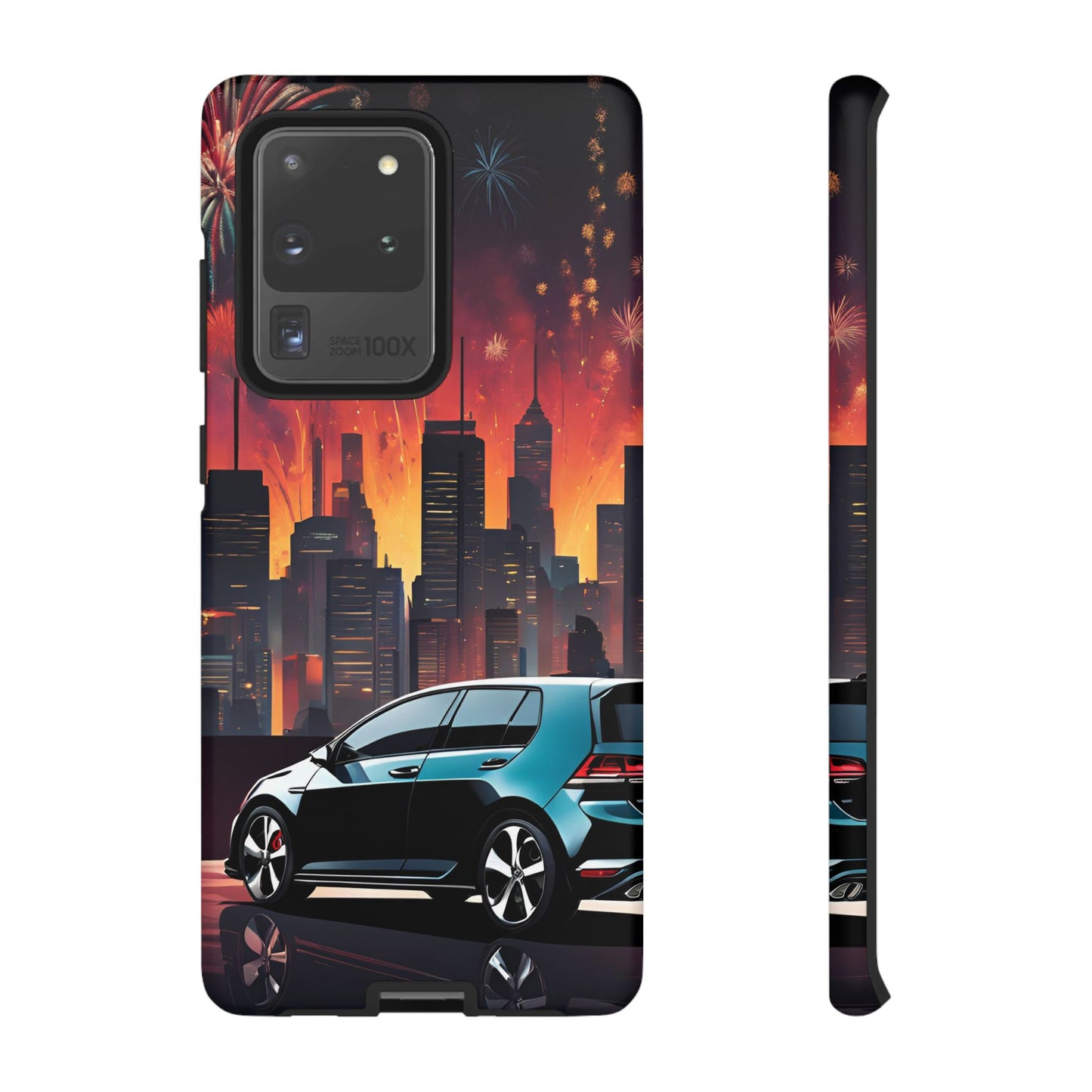 Volkswagon Golf GTI Fireworks-Dual Layer Ultra Tough Phone Case Samsung Galaxy S20 Ultra Matte Printify by The Night Shift Automotive Apparel