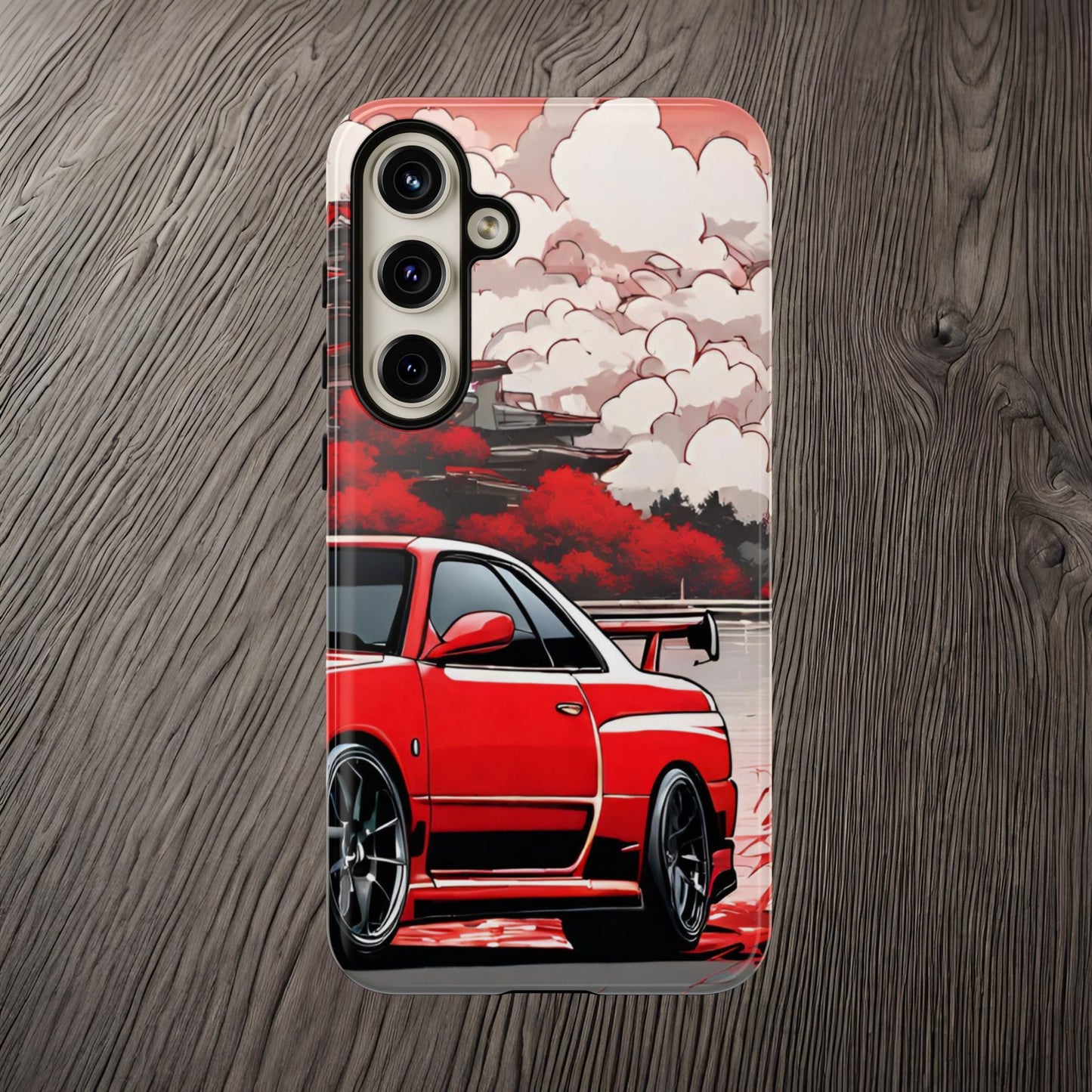 Nissan Skyline R34-Dual Layer Ultra Tough Phone Case Samsung Galaxy S24 Plus Glossy Printify by The Night Shift Automotive Apparel
