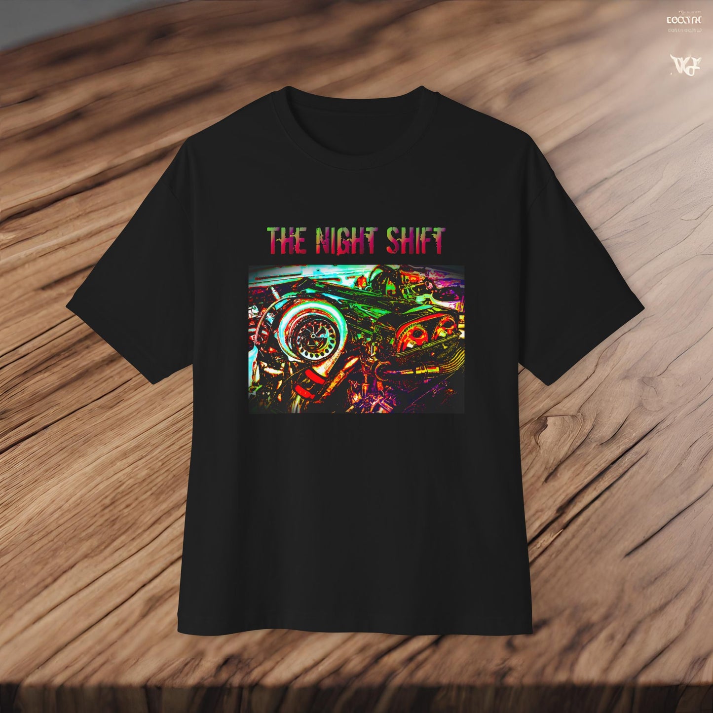 2JZ-GTE Single Turbo Synthwave-Premium, Ultra Soft Unisex Oversized Boxy Tee Printify by The Night Shift Automotive Apparel