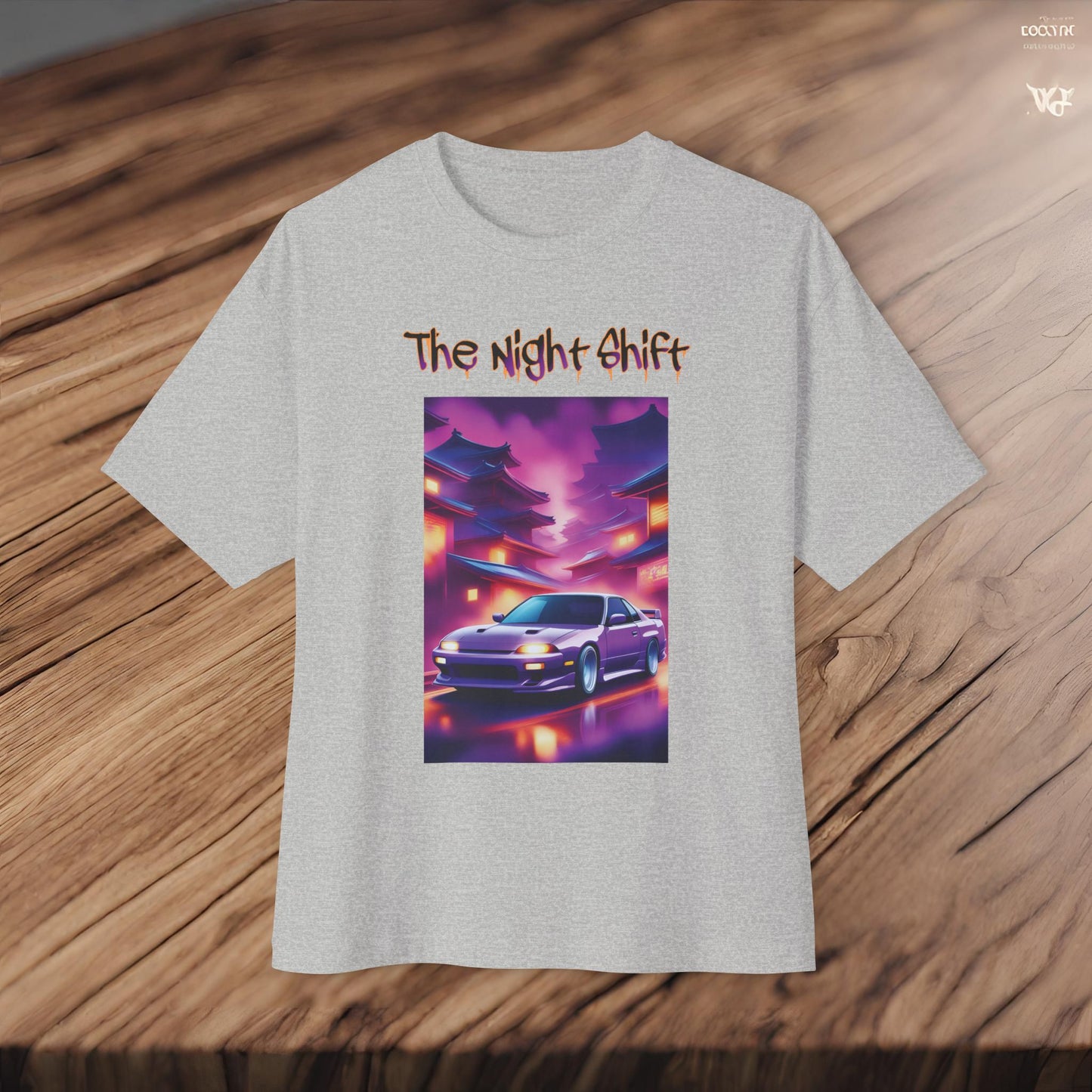 Nissan 240sx Silvia Japanese Traditional Village-Unisex Oversized Boxy Tee Printify by The Night Shift Automotive Apparel