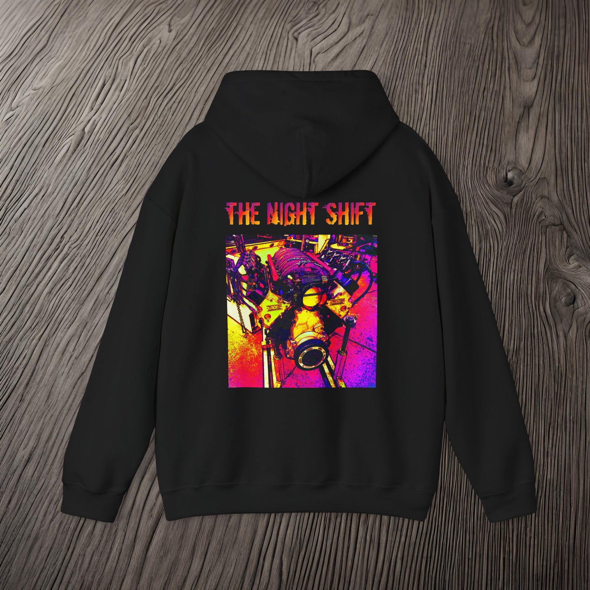 LS-X Synthwave-Premium, Ultra Soft Unisex Hoodie Printify by The Night Shift Automotive Apparel