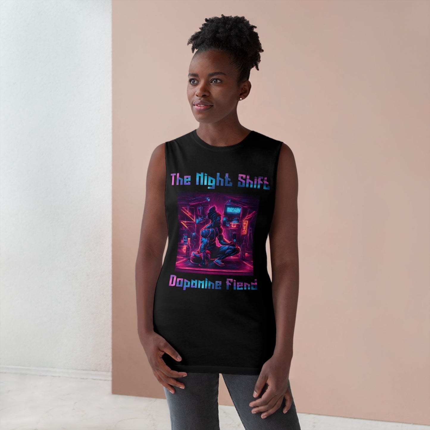 Dopamine Fiend - Premium Unisex Barnard Tank Top Printify by The Night Shift Automotive Apparel