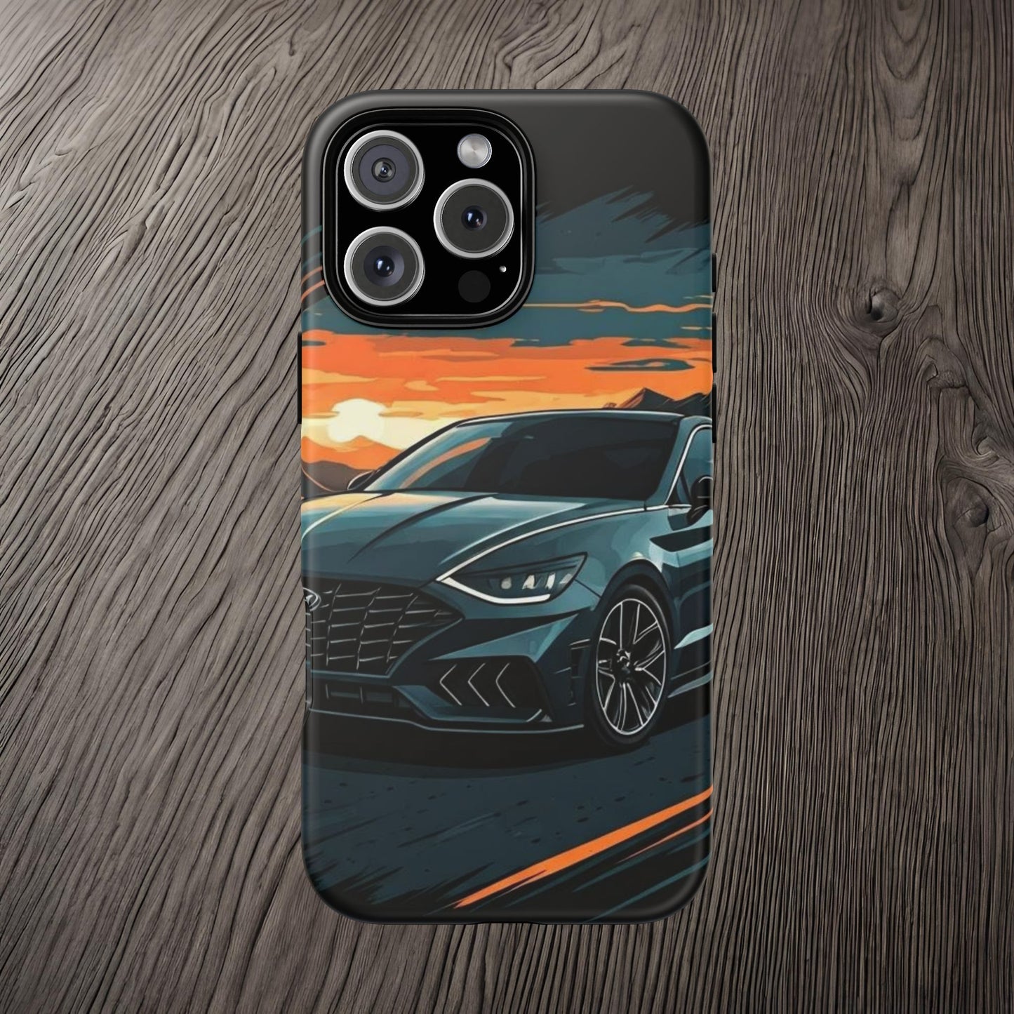 Hyundai Sonata-Sunset Drive-Dual Layer Ultra Tough Phone Case Printify by The Night Shift Automotive Apparel