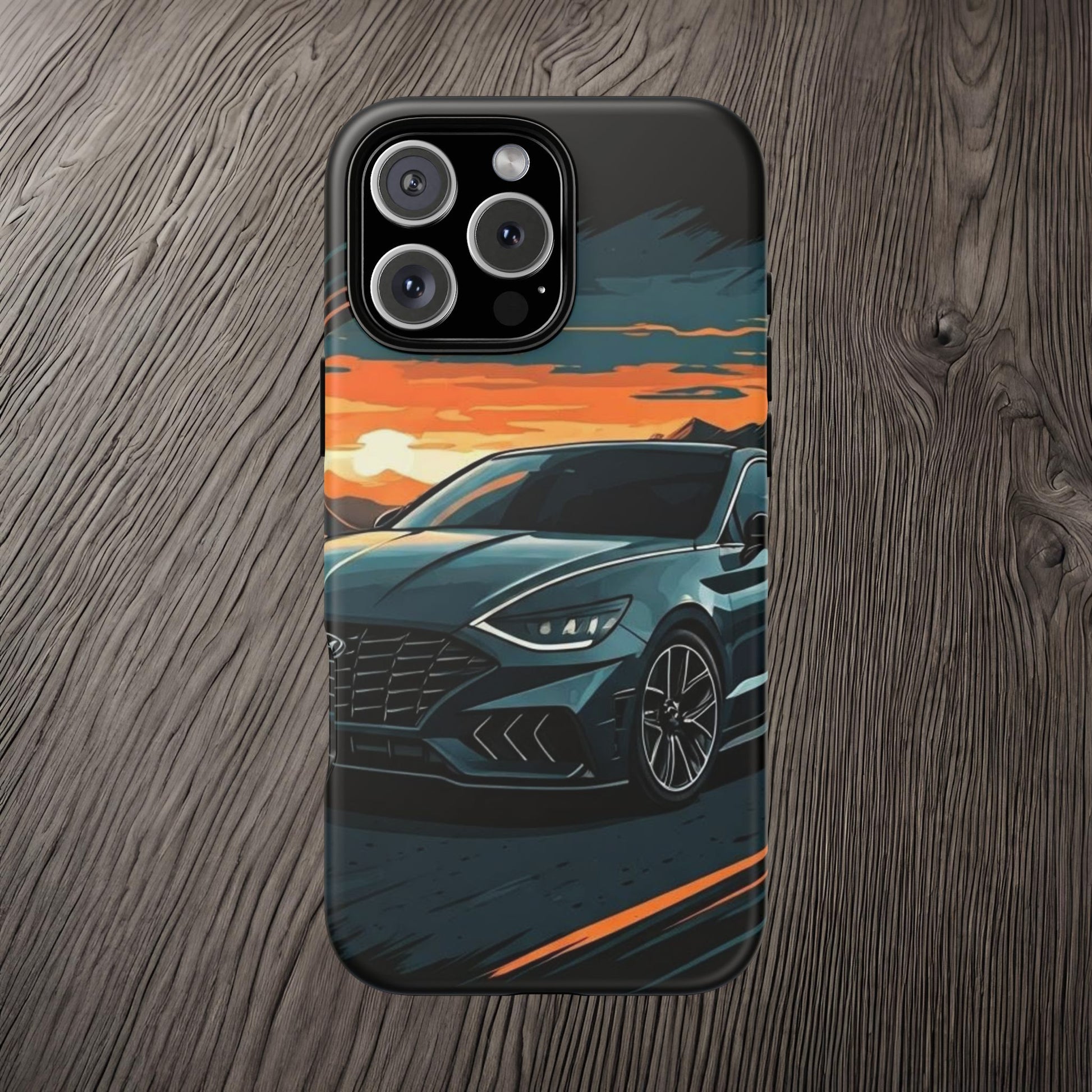 Hyundai Sonata-Sunset Drive-Dual Layer Ultra Tough Phone Case Printify by The Night Shift Automotive Apparel