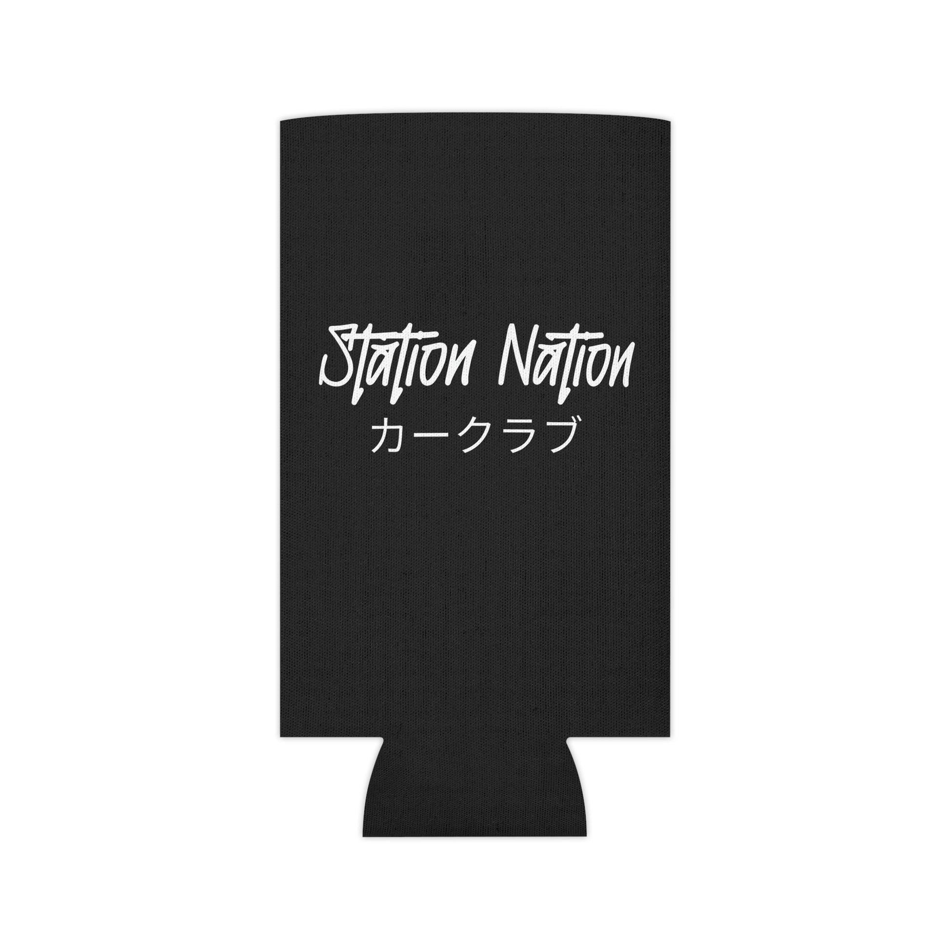 Station Nation Can Cooler Slim Can Printify by The Night Shift Automotive Apparel