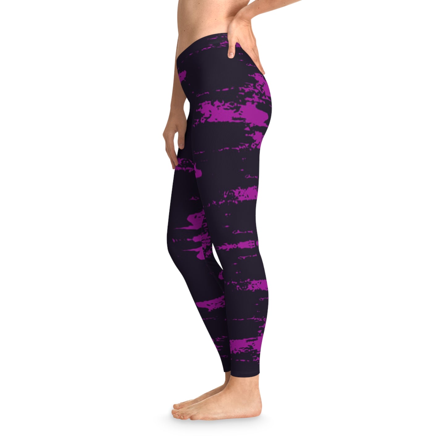 Stretchy Leggings Seam thread color automatically matched to design Printify by The Night Shift Automotive Apparel