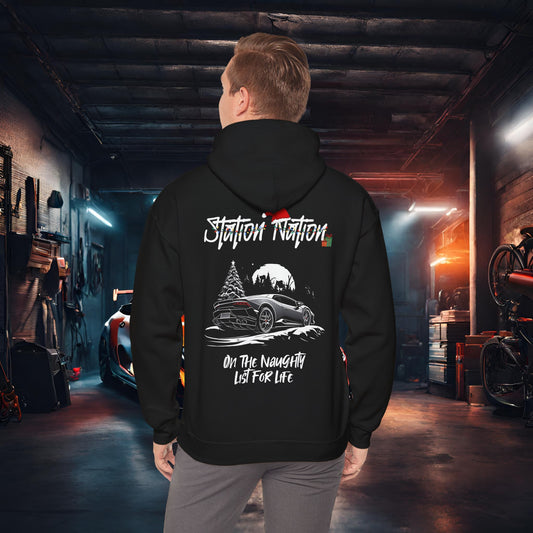 🎁 Christmas Limited Edition Station Nation-Ultra Soft, Premium Hoodie Black Printify by The Night Shift Automotive Apparel