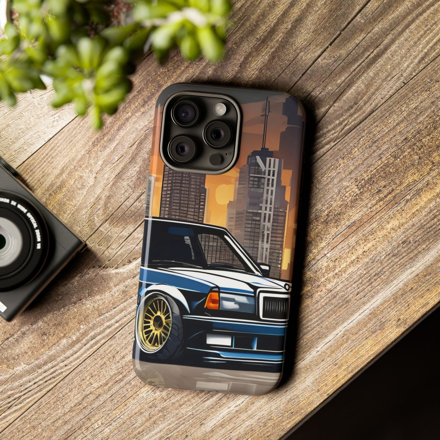Mercedes Benz 190e Evo-Dual Layer Ultra Tough Phone Case iPhone 15 Pro Max Glossy Printify by The Night Shift Automotive Apparel