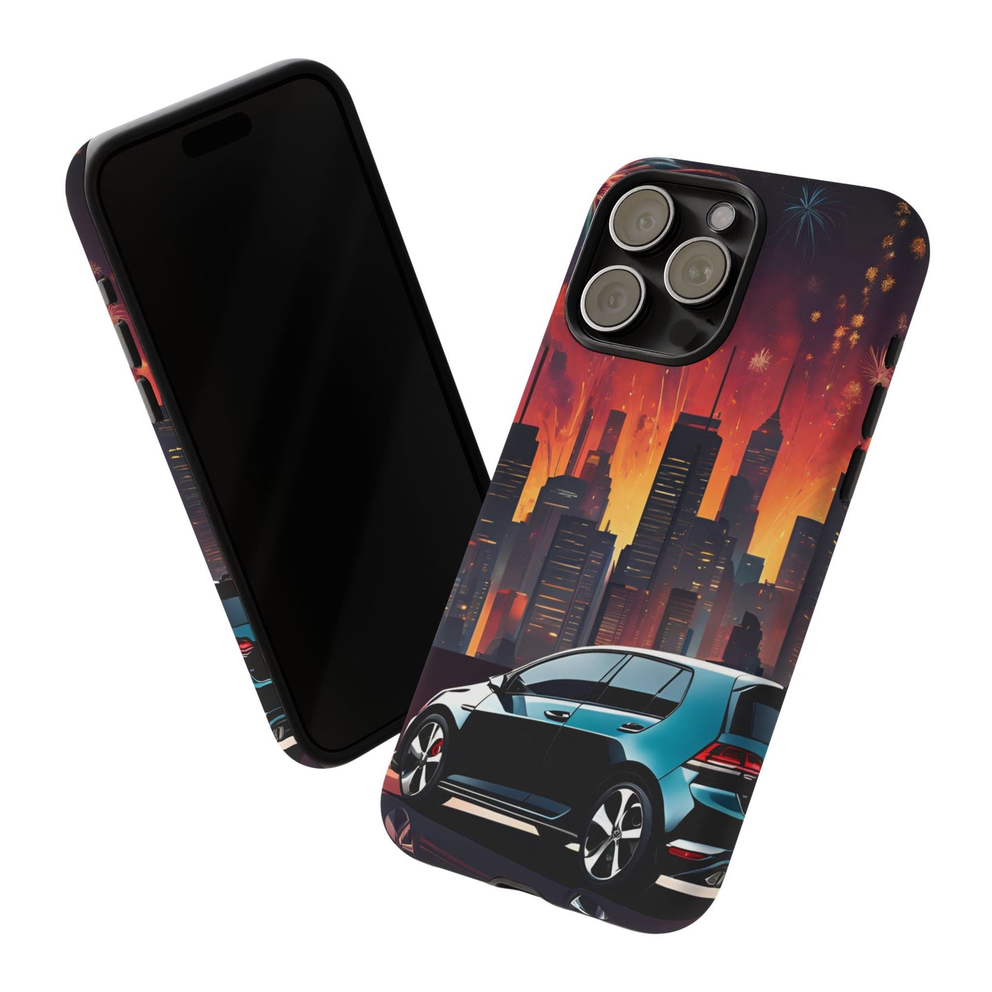 Volkswagon Golf GTI Fireworks-Dual Layer Ultra Tough Phone Case Printify by The Night Shift Automotive Apparel
