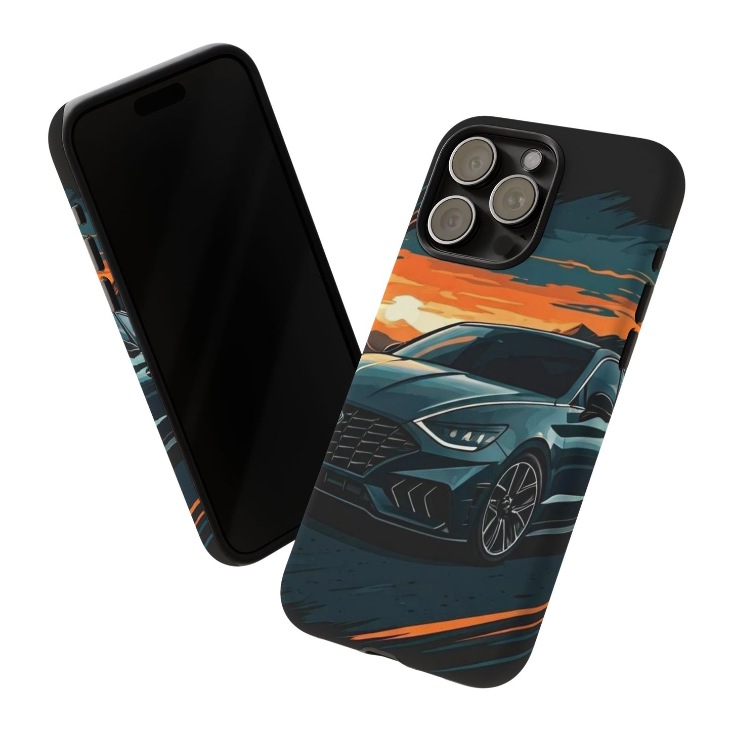 Hyundai Sonata-Sunset Drive-Dual Layer Ultra Tough Phone Case Printify by The Night Shift Automotive Apparel