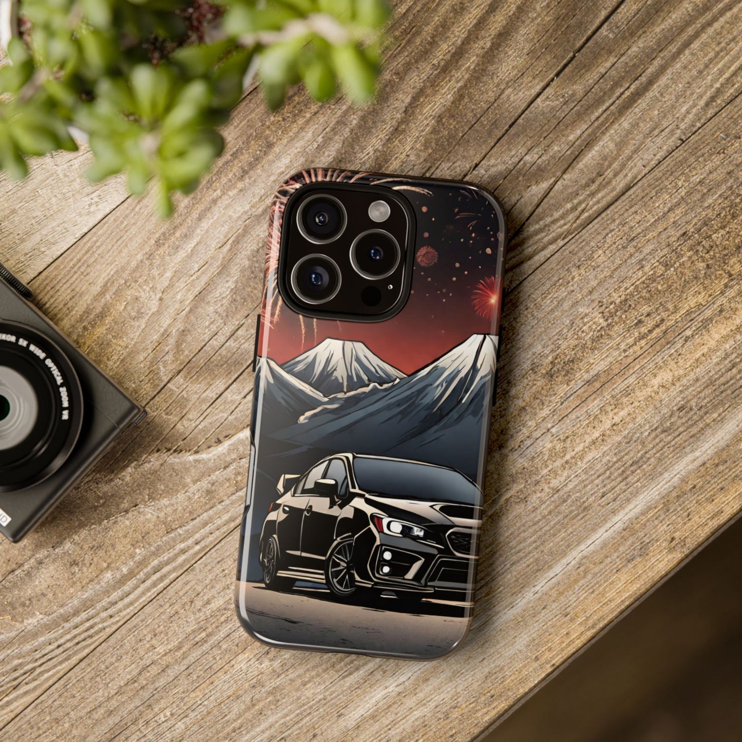 Subaru WRX/STI Fireworks-Dual Layer Ultra Tough Phone Case iPhone 16 Pro Glossy Printify by The Night Shift Automotive Apparel