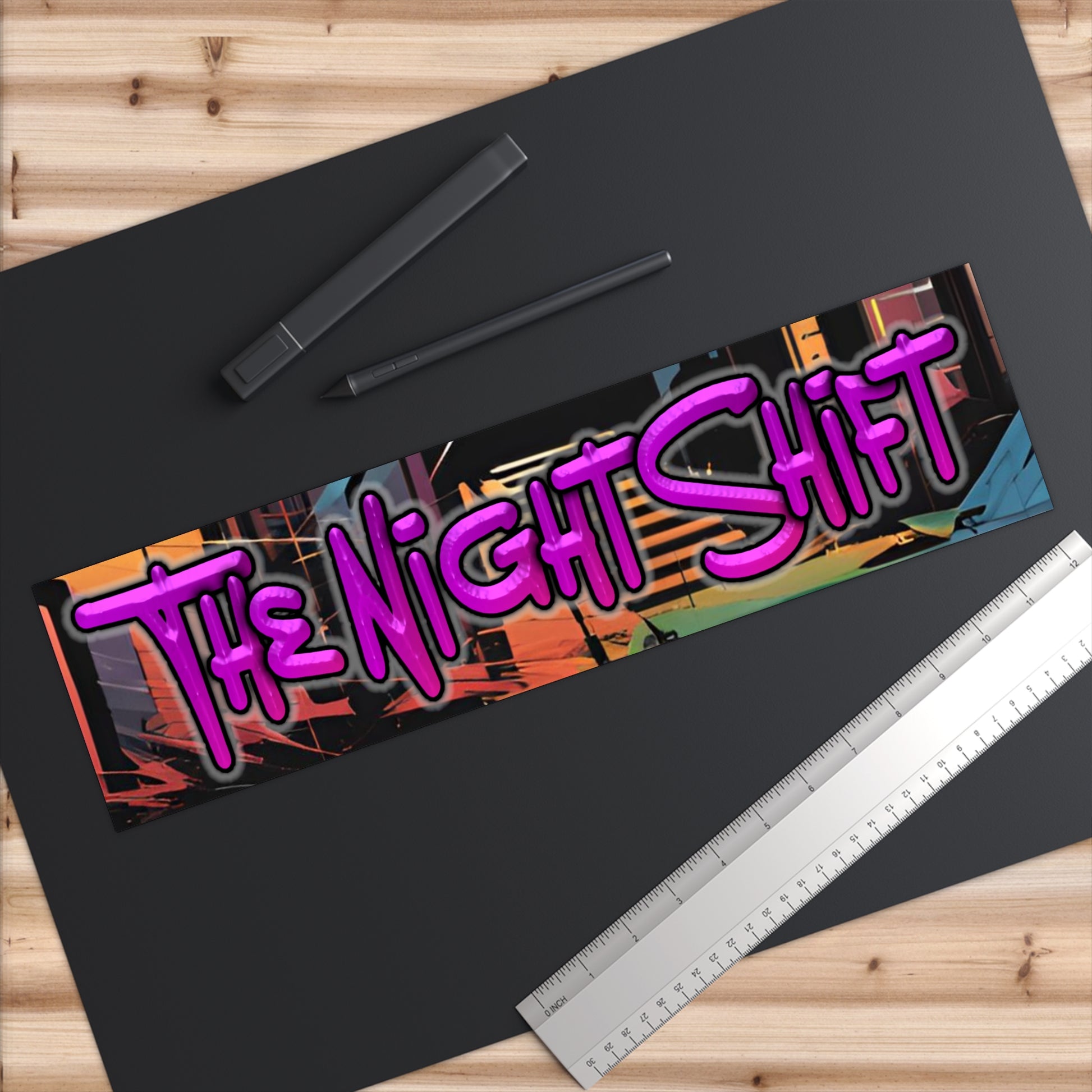 The Night Shift-Bumper Sticker 15" × 3.75" Rectangle White Printify by The Night Shift Automotive Apparel