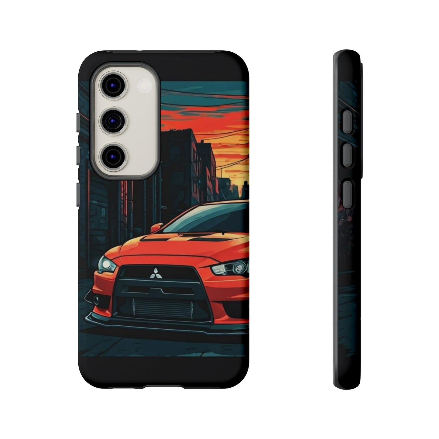 Mitsubishi Evo X Street Life-Dual Layer Ultra Tough Phone Case Printify by The Night Shift Automotive Apparel