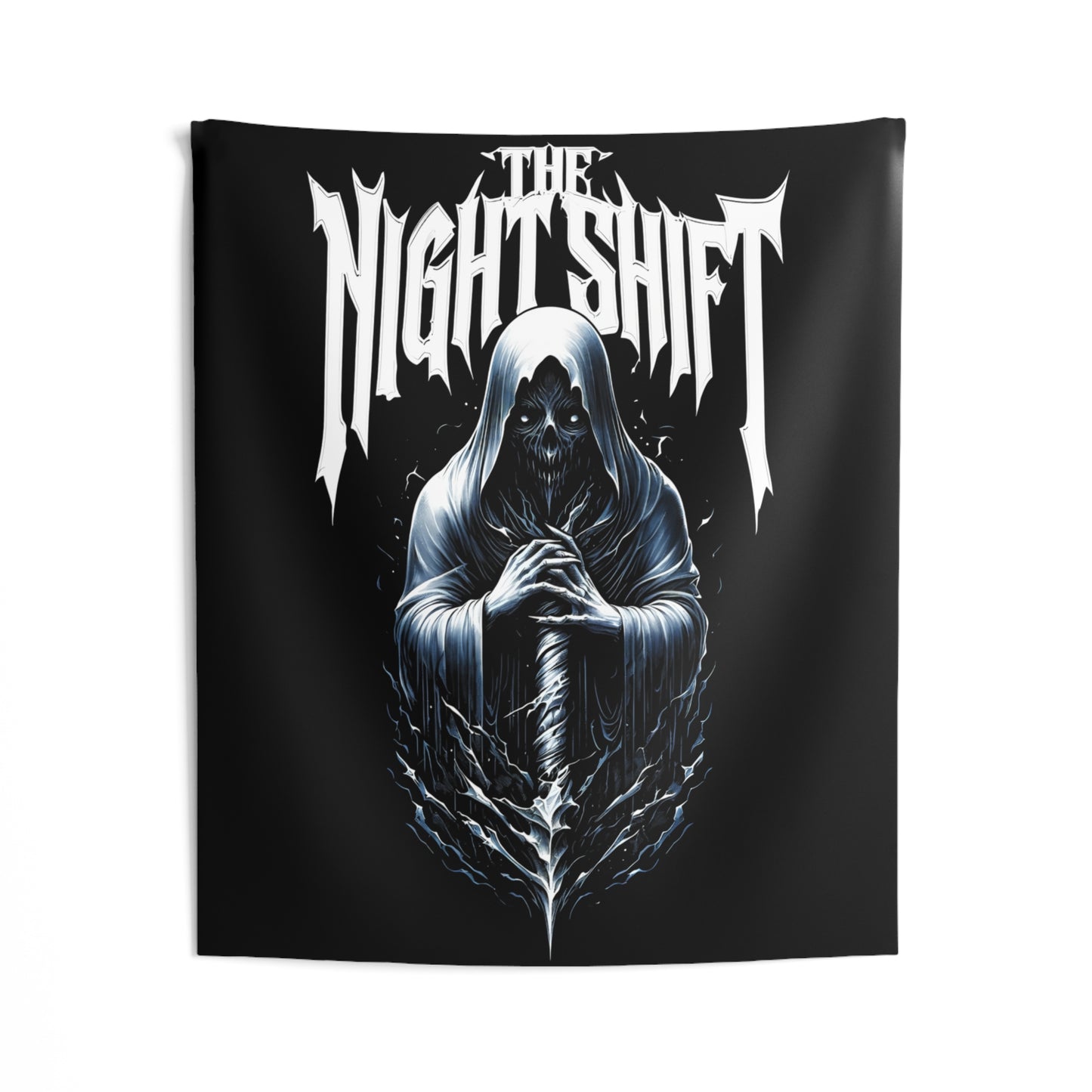 The Night Shift Reaper Indoor Wall Tapestries - Shop Banner 50" × 60" Printify by The Night Shift Automotive Apparel