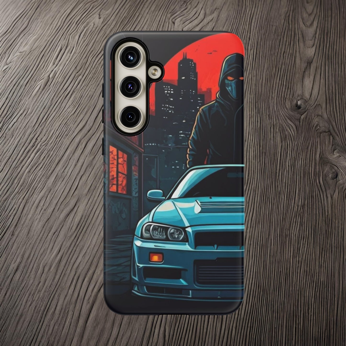 Nissan Skyline R34 Street Life-Dual Layer Ultra Tough Phone Case Samsung Galaxy S24 Plus Matte Printify by The Night Shift Automotive Apparel