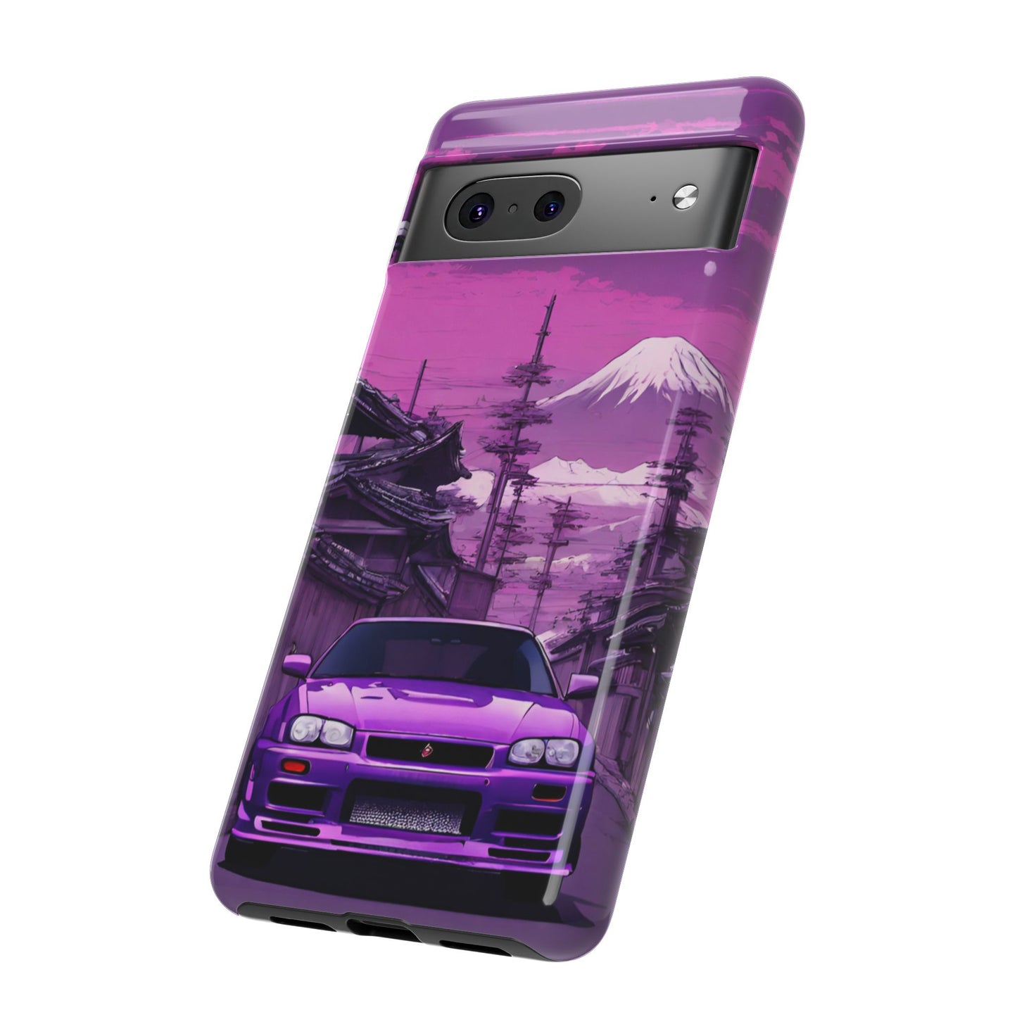 Nissan Skyline R34 Mt Fuji-Dual Layer Ultra Tough Phone Case Printify by The Night Shift Automotive Apparel
