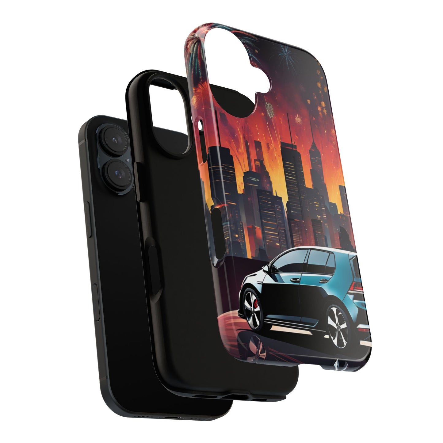 Volkswagon Golf GTI Fireworks-Dual Layer Ultra Tough Phone Case Printify by The Night Shift Automotive Apparel