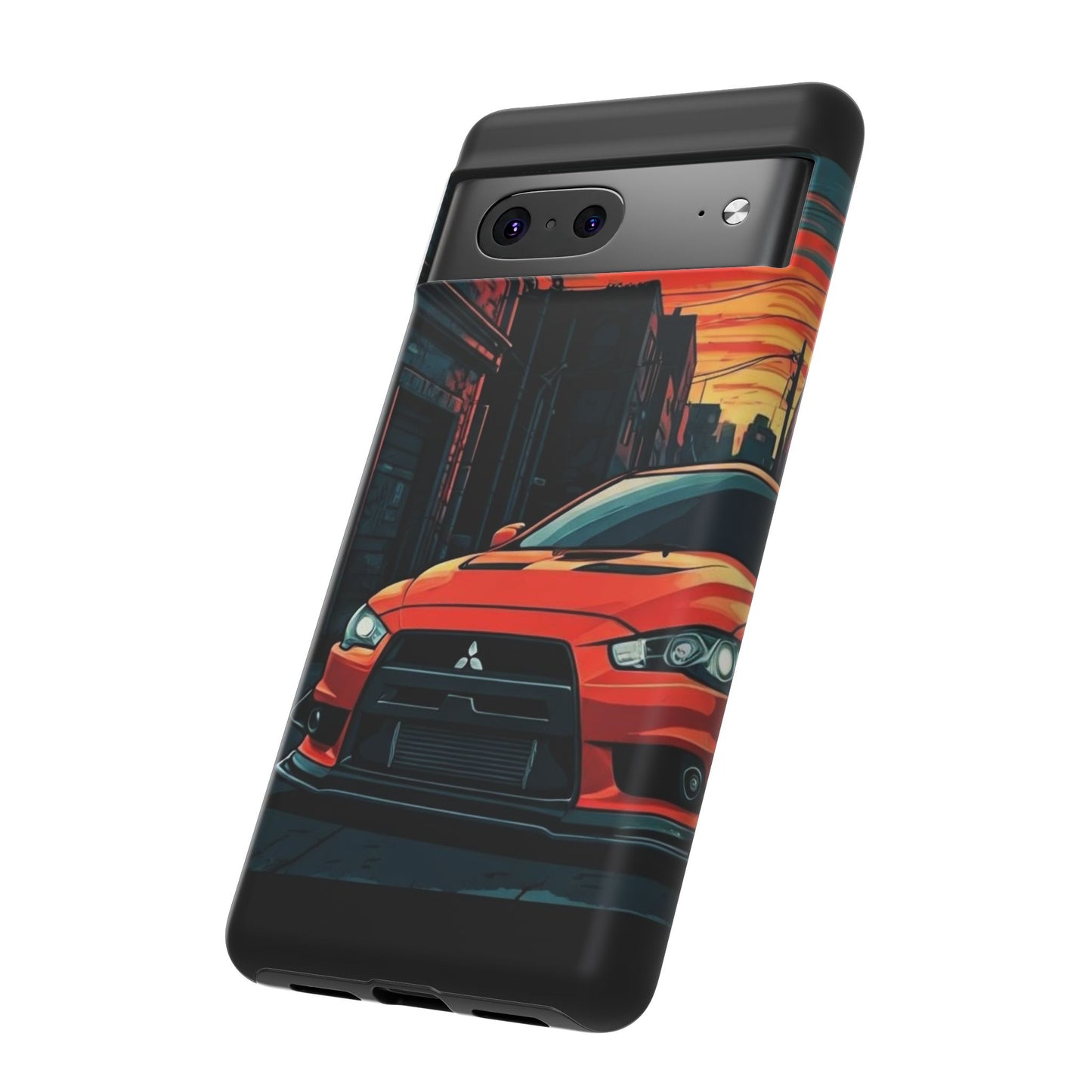 Mitsubishi Evo X Street Life-Dual Layer Ultra Tough Phone Case Printify by The Night Shift Automotive Apparel