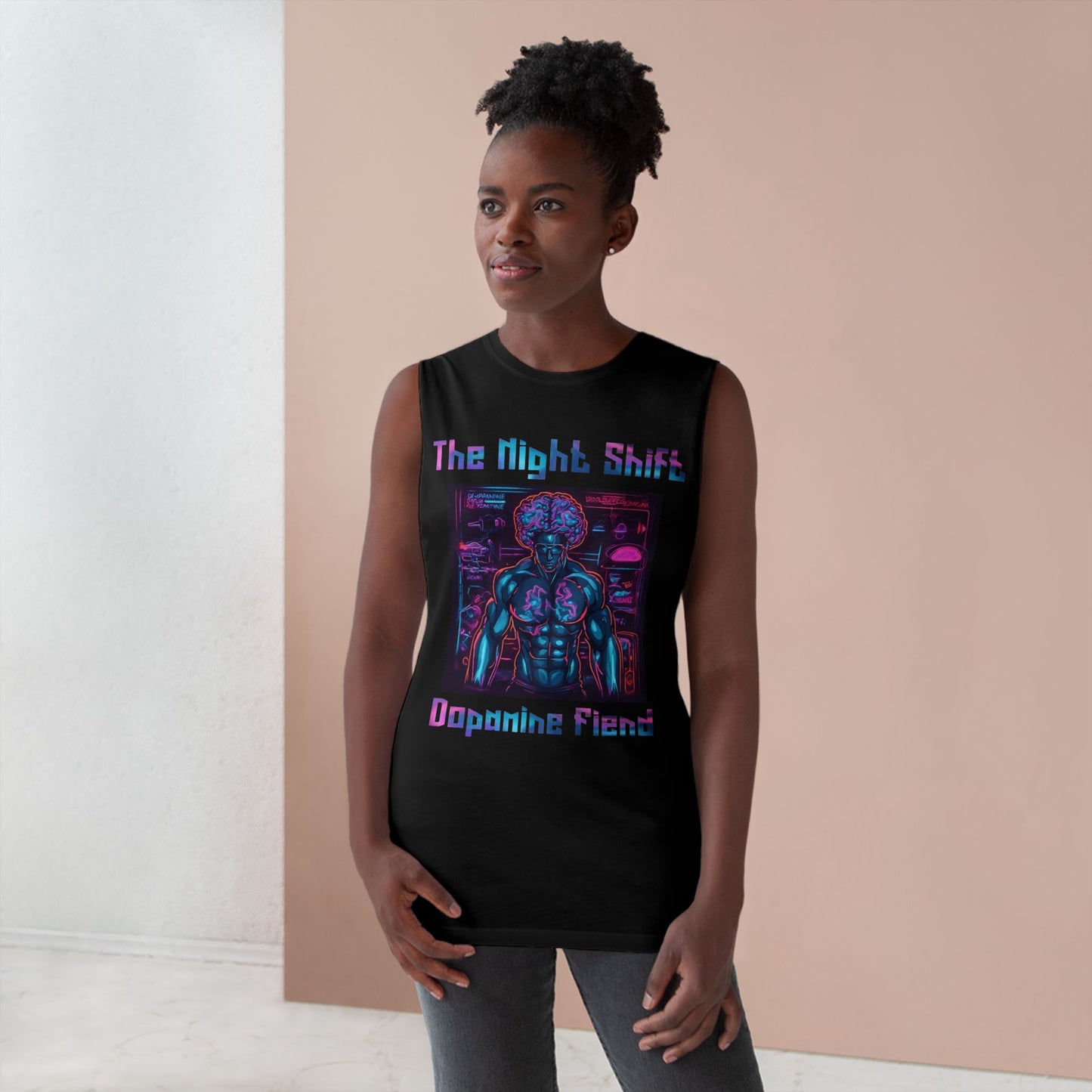 Dopamine Fiend - Premium Unisex Barnard Tank Top Printify by The Night Shift Automotive Apparel