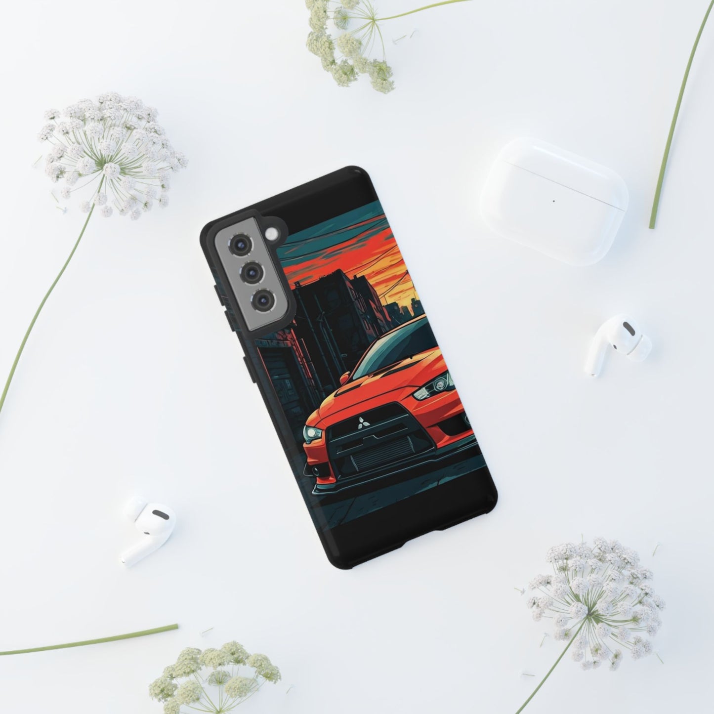 Mitsubishi Evo X Street Life-Dual Layer Ultra Tough Phone Case Printify by The Night Shift Automotive Apparel