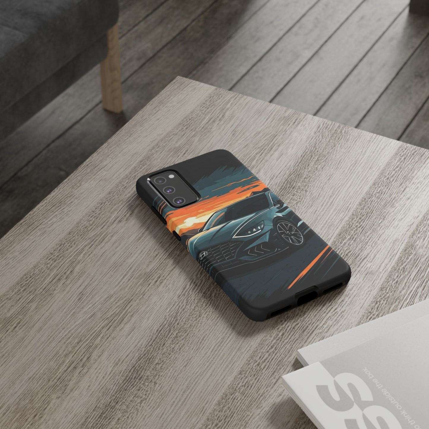 Hyundai Sonata-Sunset Drive-Dual Layer Ultra Tough Phone Case Samsung Galaxy S20 FE Matte Printify by The Night Shift Automotive Apparel