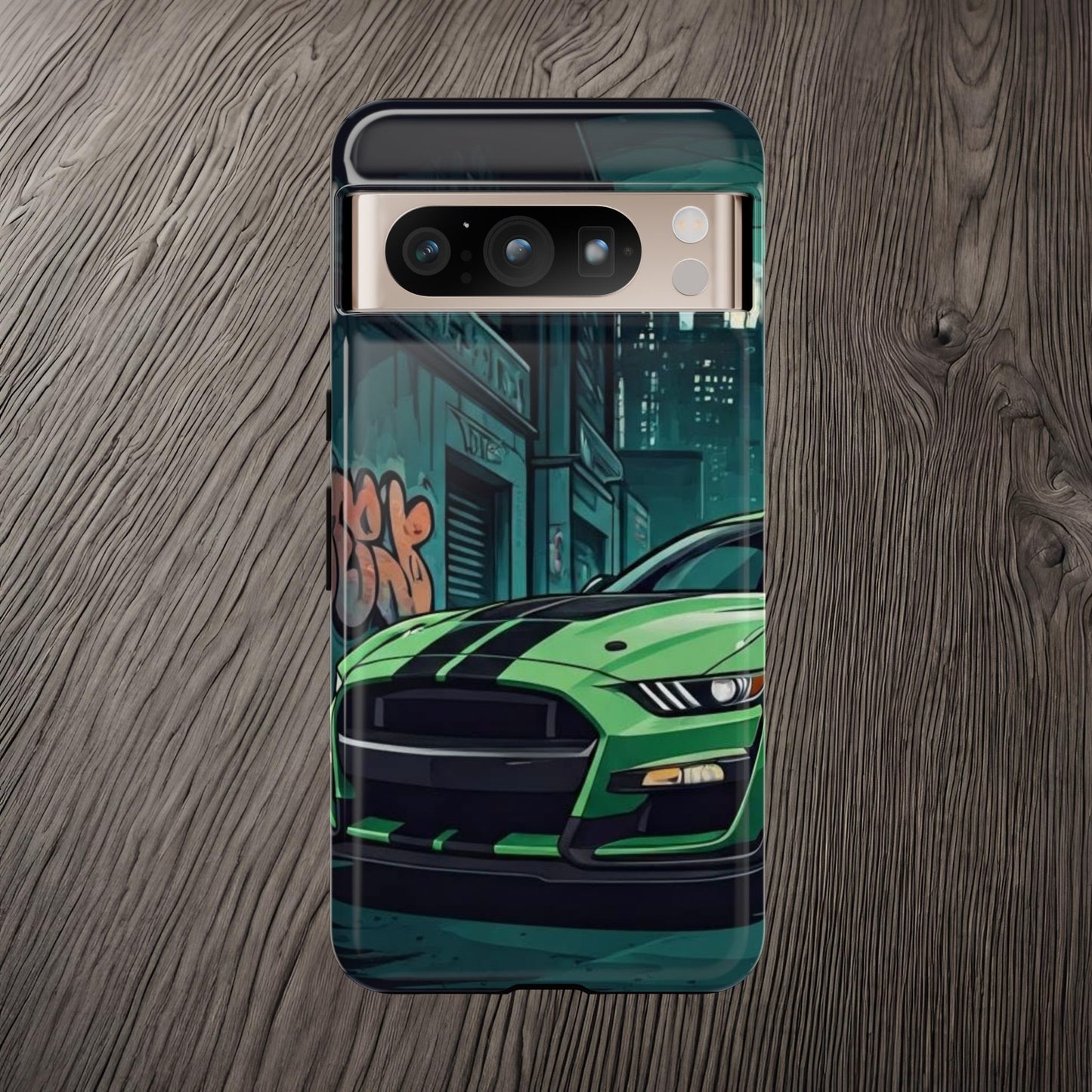 Ford Mustang Shelby GT500 Street Life-Dual Layer Ultra Tough Phone Case Google Pixel 8 Pro Glossy Printify by The Night Shift Automotive Apparel