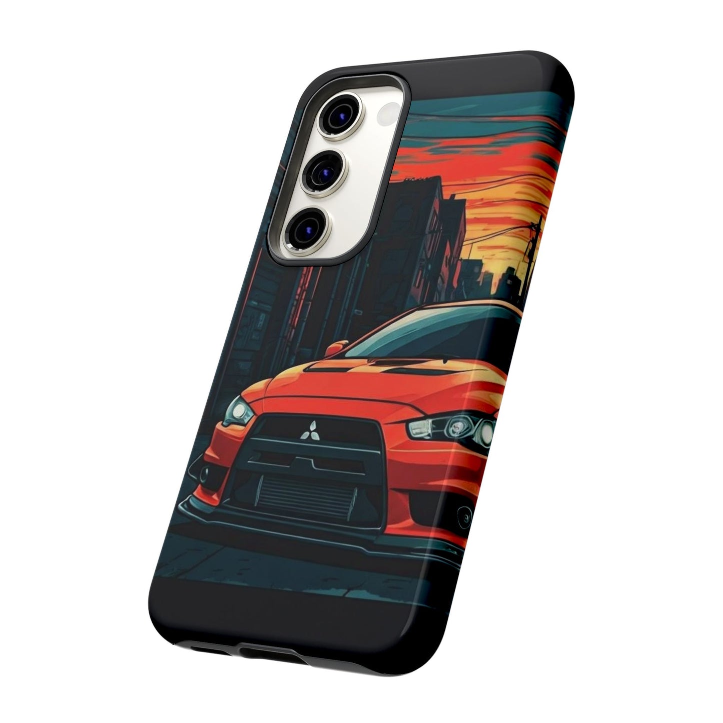 Mitsubishi Evo X Street Life-Dual Layer Ultra Tough Phone Case Printify by The Night Shift Automotive Apparel