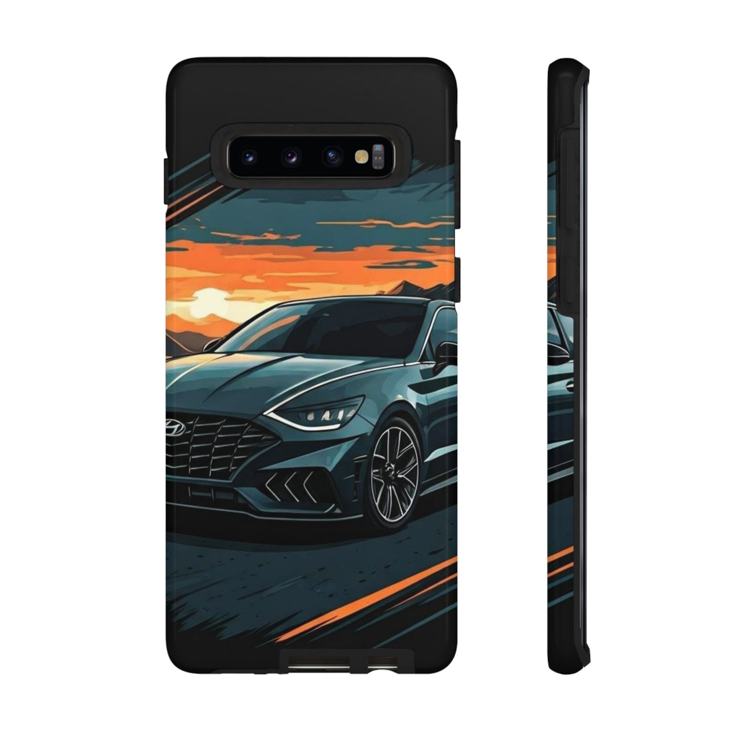 Hyundai Sonata-Sunset Drive-Dual Layer Ultra Tough Phone Case Samsung Galaxy S10 Glossy Printify by The Night Shift Automotive Apparel