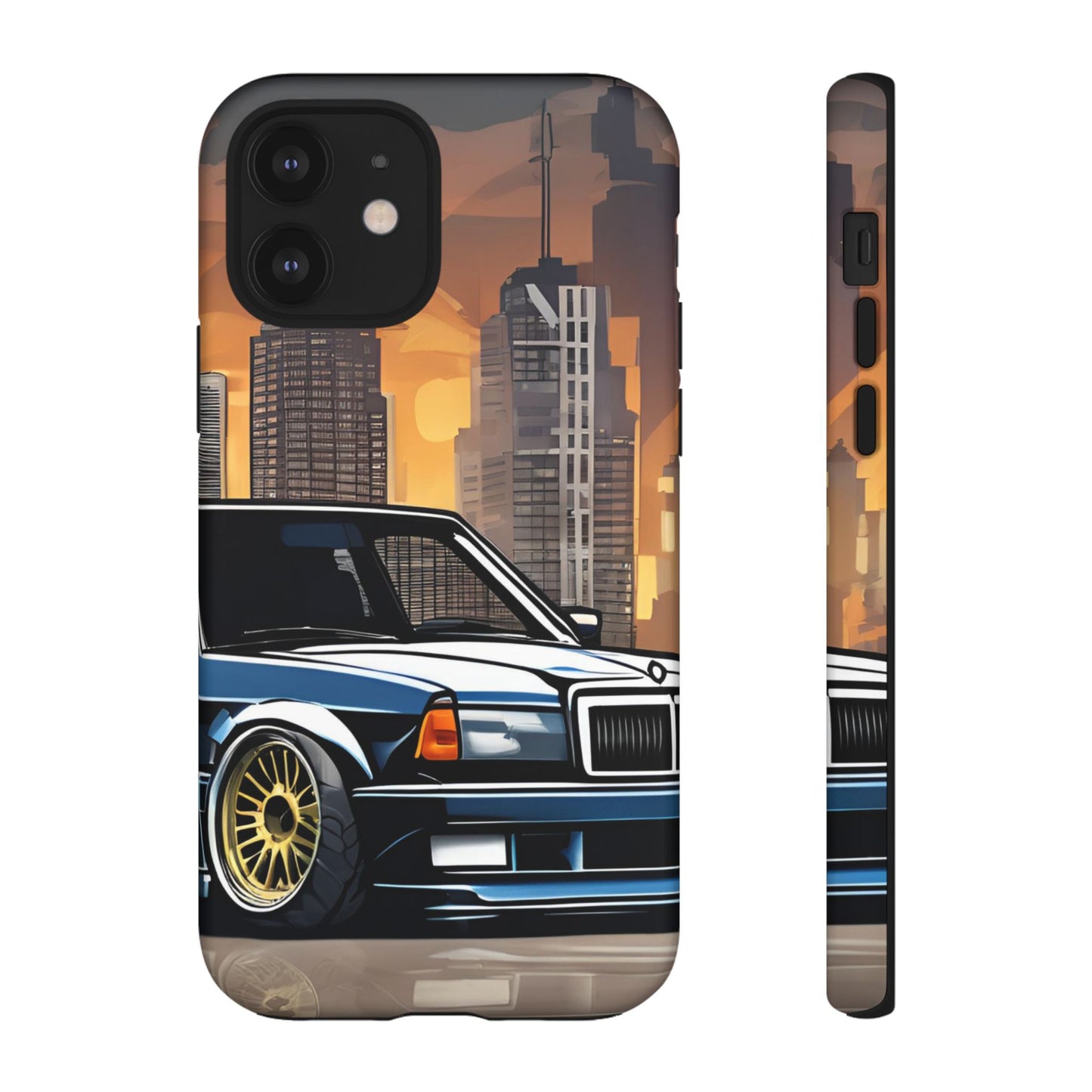 Mercedes Benz 190e Evo-Dual Layer Ultra Tough Phone Case iPhone 12 Matte Printify by The Night Shift Automotive Apparel