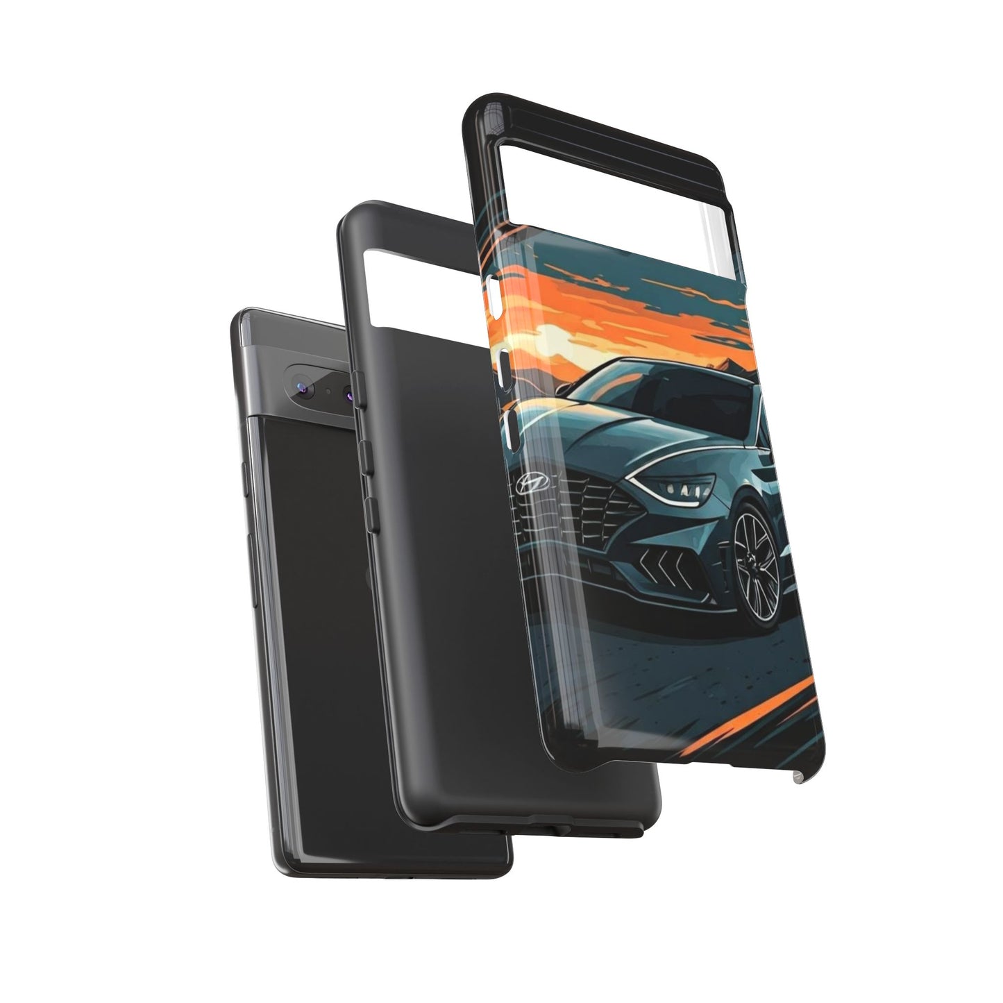 Hyundai Sonata-Sunset Drive-Dual Layer Ultra Tough Phone Case Printify by The Night Shift Automotive Apparel