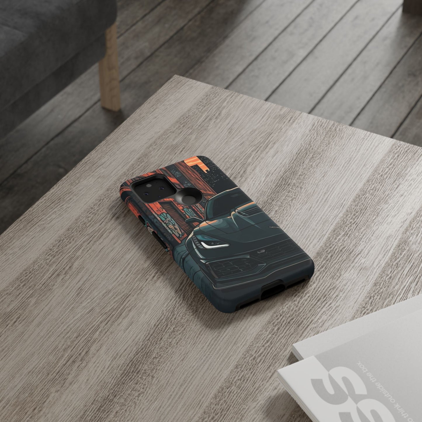 Chevy Corvette C7 Street Life-Dual Layer Ultra Tough Phone Case Google Pixel 5 5G Matte Printify by The Night Shift Automotive Apparel