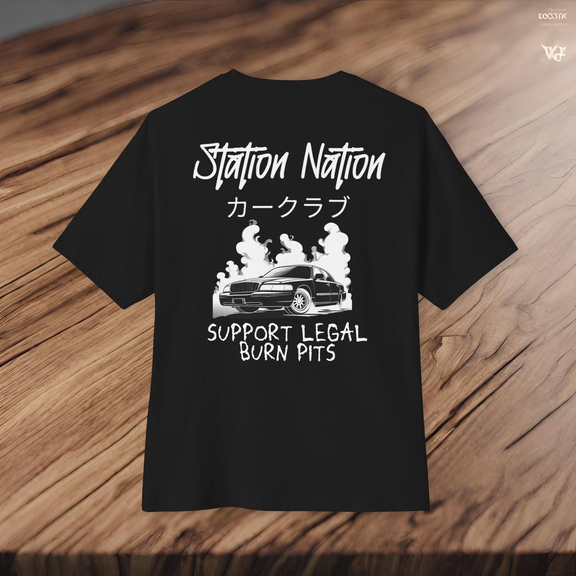 Station Nation-Premium, Ultra Soft Unisex Oversized Boxy Tee Printify by The Night Shift Automotive Apparel