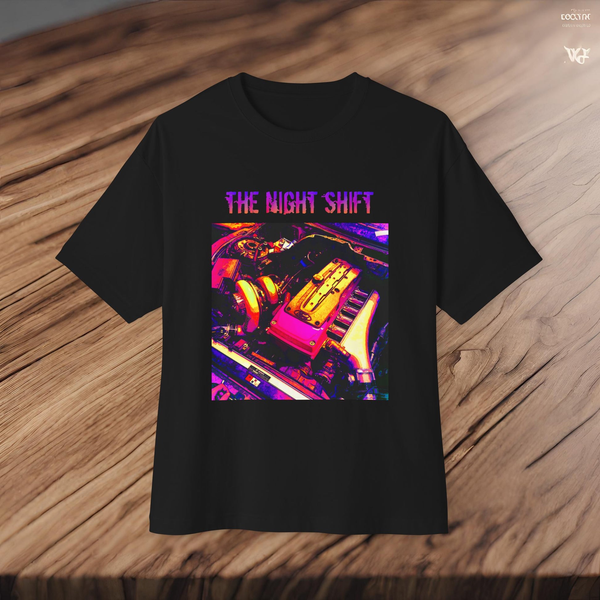 Barra Synthwave--Premium, Ultra Soft Unisex Oversized Boxy Tee Printify by The Night Shift Automotive Apparel