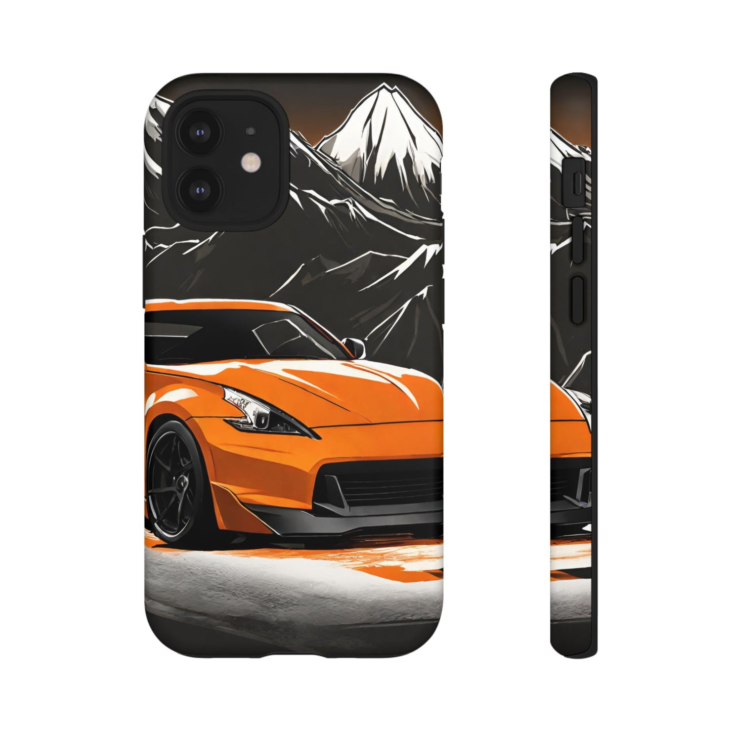 Nissan 370Z Mt Fuji-Dual Layer Ultra Tough Phone Case iPhone 12 Mini Matte Printify by The Night Shift Automotive Apparel
