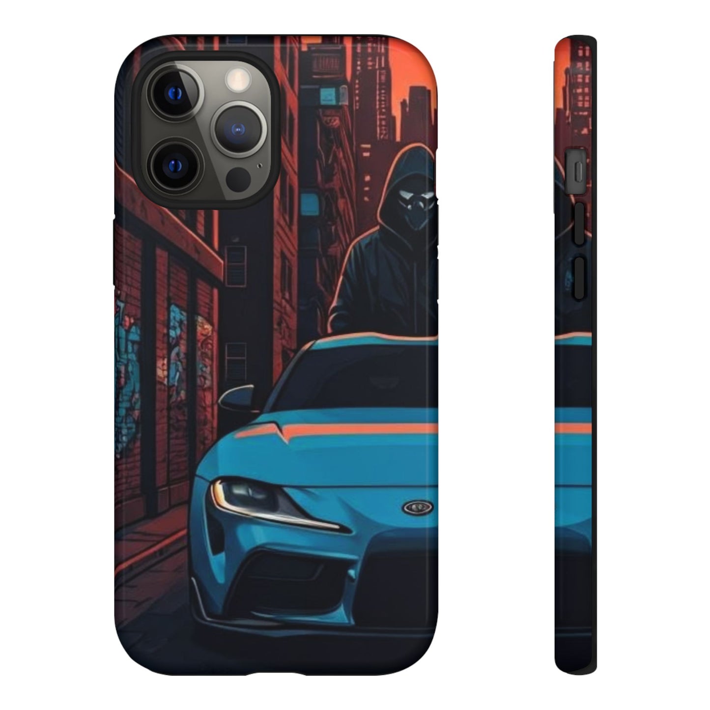 Toyota Supra MK-V Street Life-Dual Layer Ultra Tough Phone Case iPhone 12 Pro Max Glossy Printify by The Night Shift Automotive Apparel