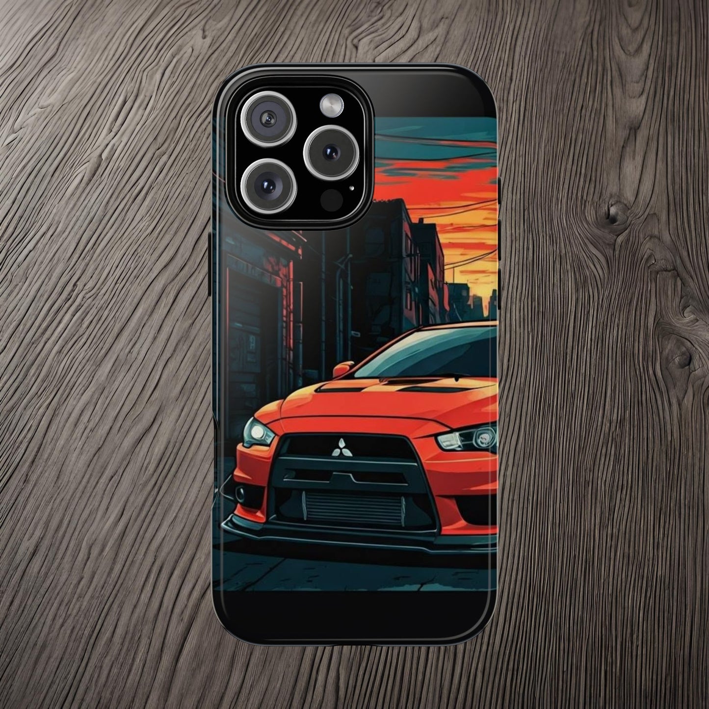 Mitsubishi Evo X Street Life-Dual Layer Ultra Tough Phone Case Printify by The Night Shift Automotive Apparel