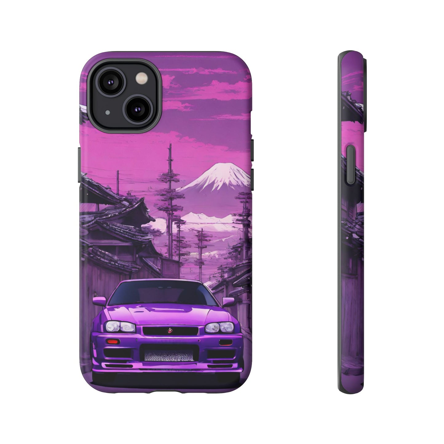 Nissan Skyline R34 Mt Fuji-Dual Layer Ultra Tough Phone Case Printify by The Night Shift Automotive Apparel