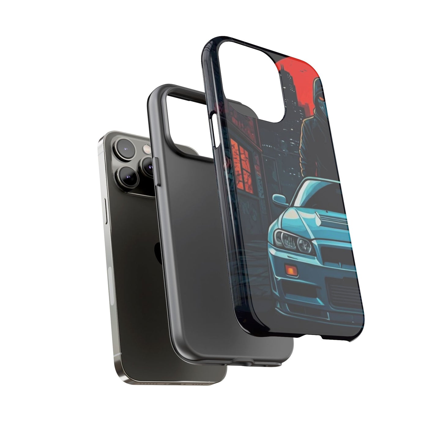 Nissan Skyline R34 Street Life-Dual Layer Ultra Tough Phone Case Printify by The Night Shift Automotive Apparel