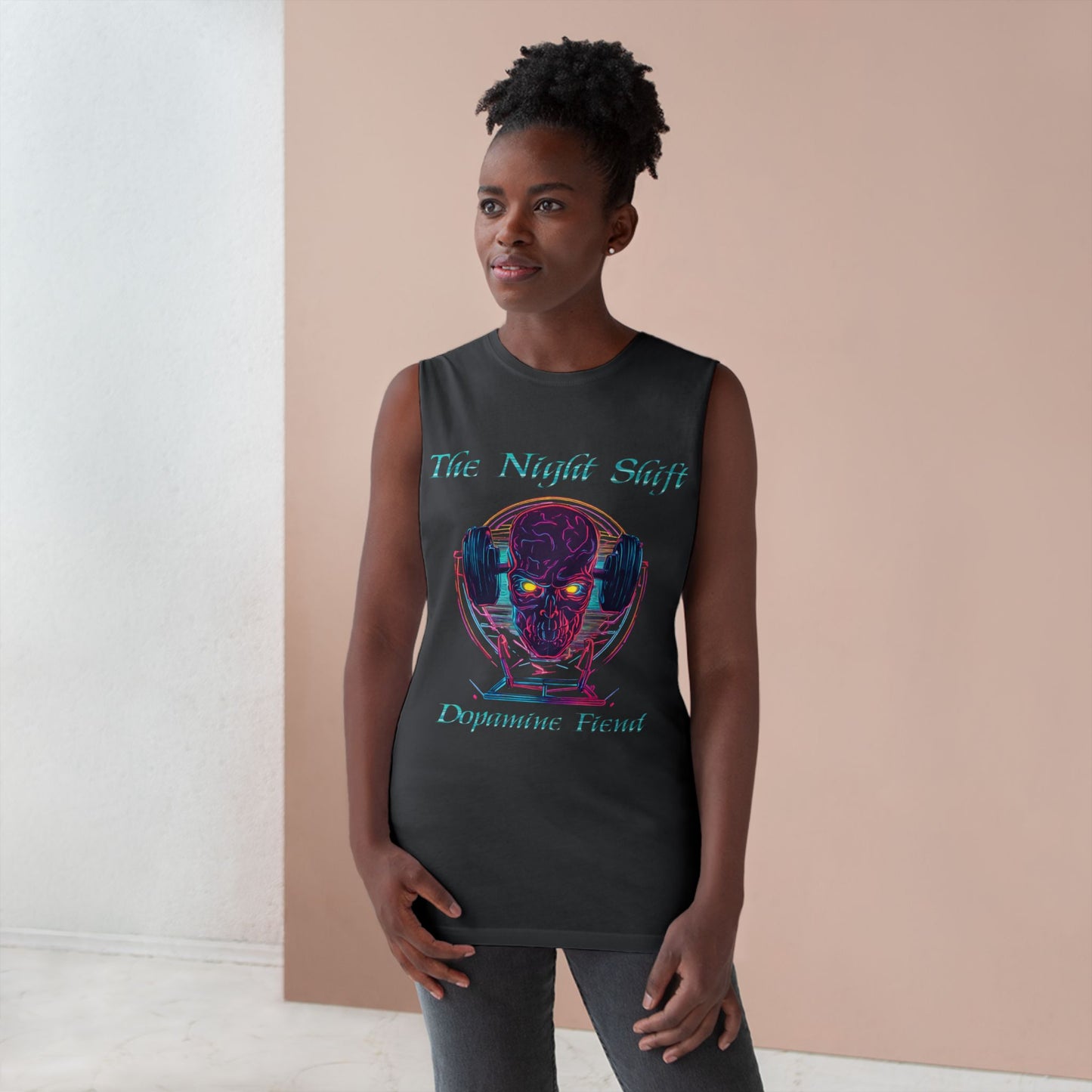 Dopamine Fiend - Premium Unisex Barnard Tank Top Printify by The Night Shift Automotive Apparel