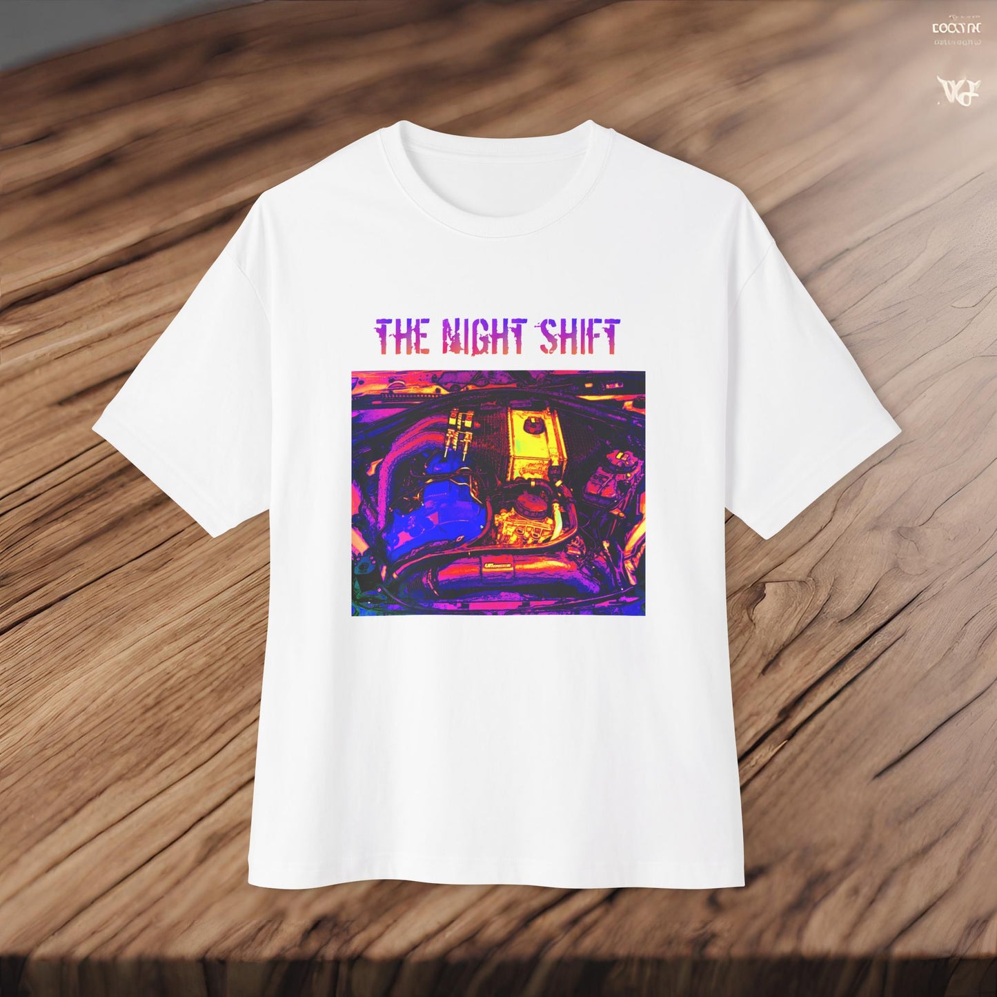S55 Synthwave-Premium, Ultra Soft Unisex Oversized Boxy Tee Printify by The Night Shift Automotive Apparel
