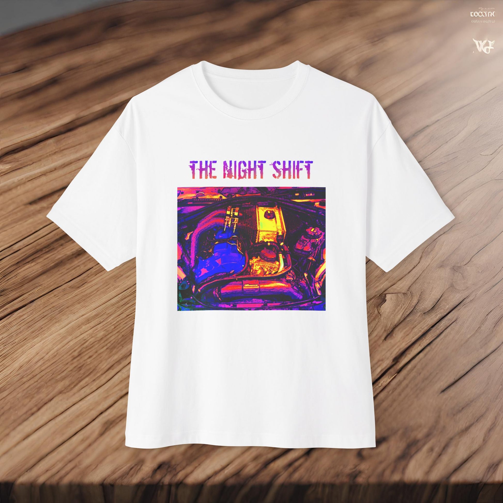 S55 Synthwave-Premium, Ultra Soft Unisex Oversized Boxy Tee Printify by The Night Shift Automotive Apparel