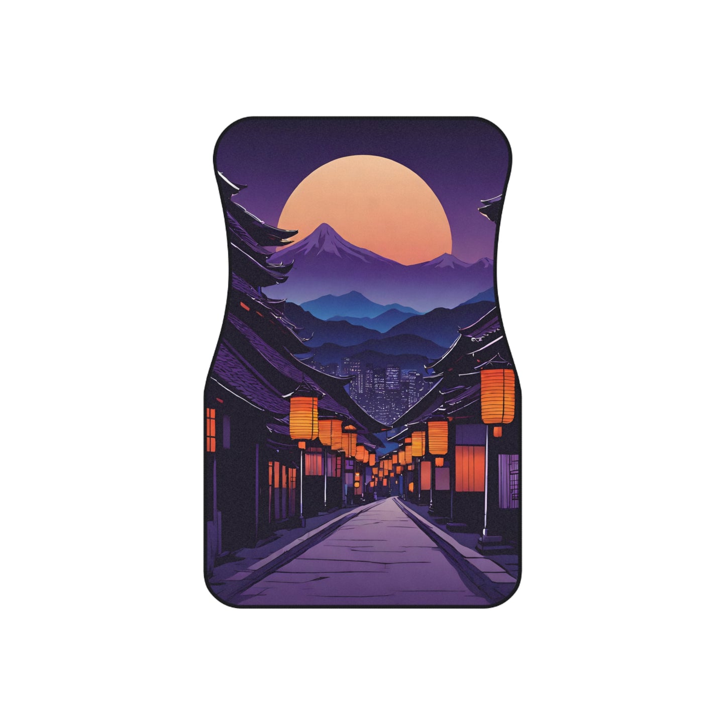 Lamplight Japanese Traditional Village-Premium, High Quality Car Floor Mats (Set of 2 Front Floor Mats) Printify by The Night Shift Automotive Apparel