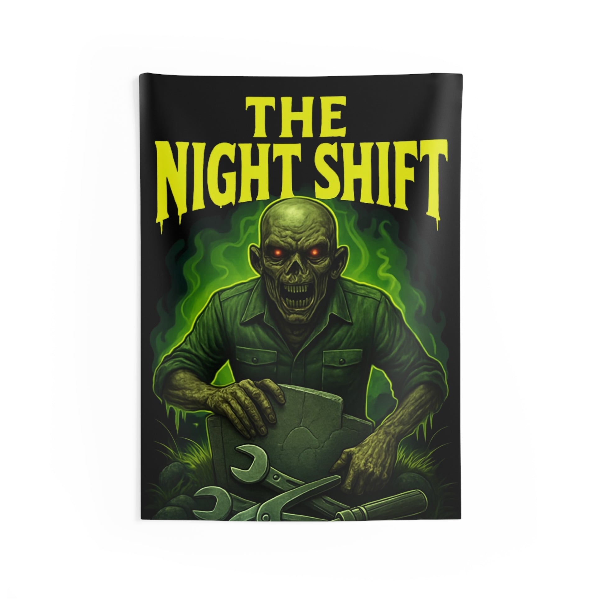 The Night Shift Indoor Wall Tapestries - Shop Banner 26" × 36" Printify by The Night Shift Automotive Apparel