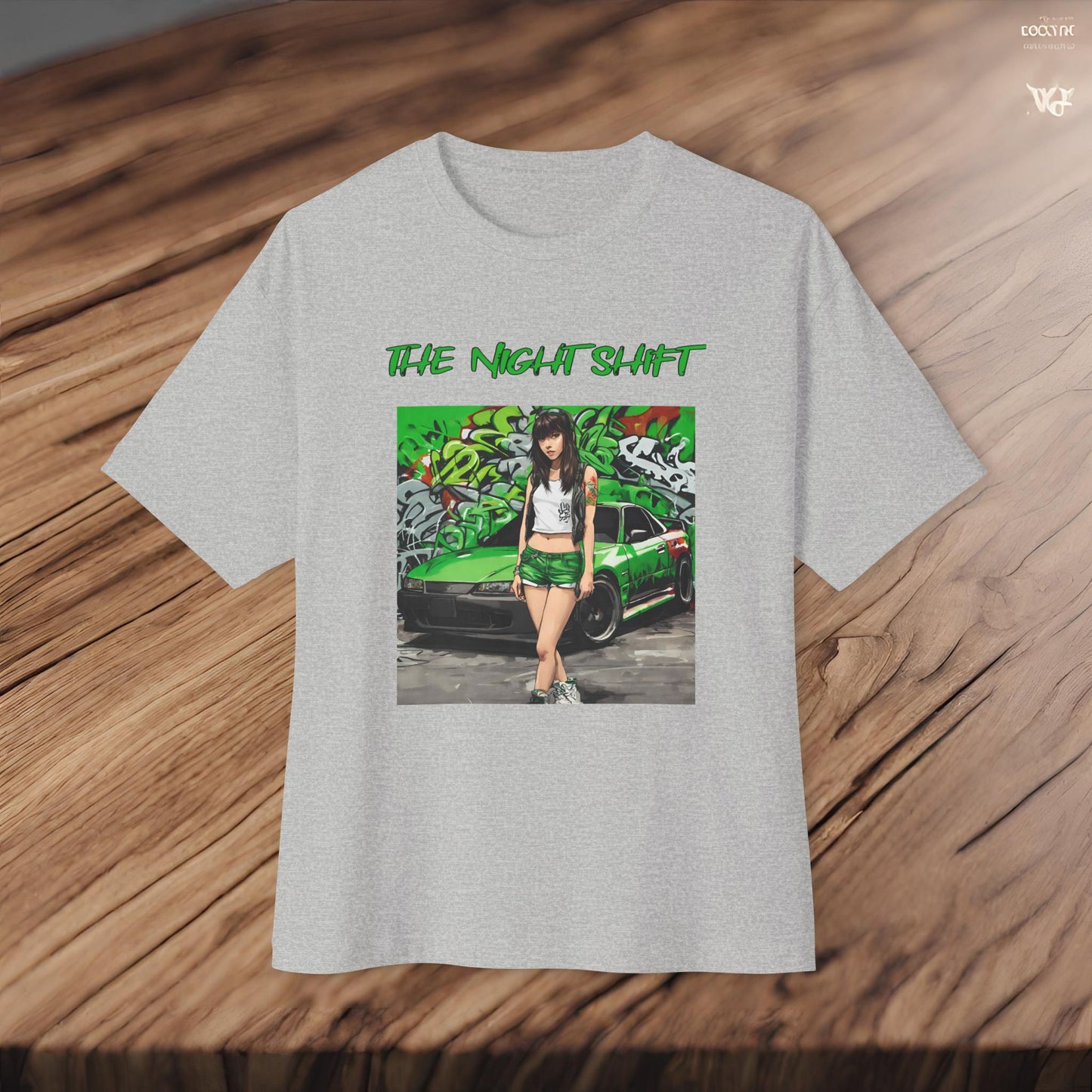 Nissan 240sx Graffiti-Premium, Ultra Soft Unisex Oversized Boxy Tee Printify by The Night Shift Automotive Apparel