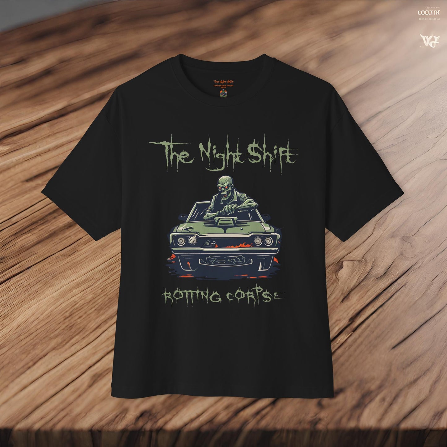 Rotting Corpse Zombie-Premium, Ultra Soft Unisex Oversized Boxy Tee Printify by The Night Shift Automotive Apparel