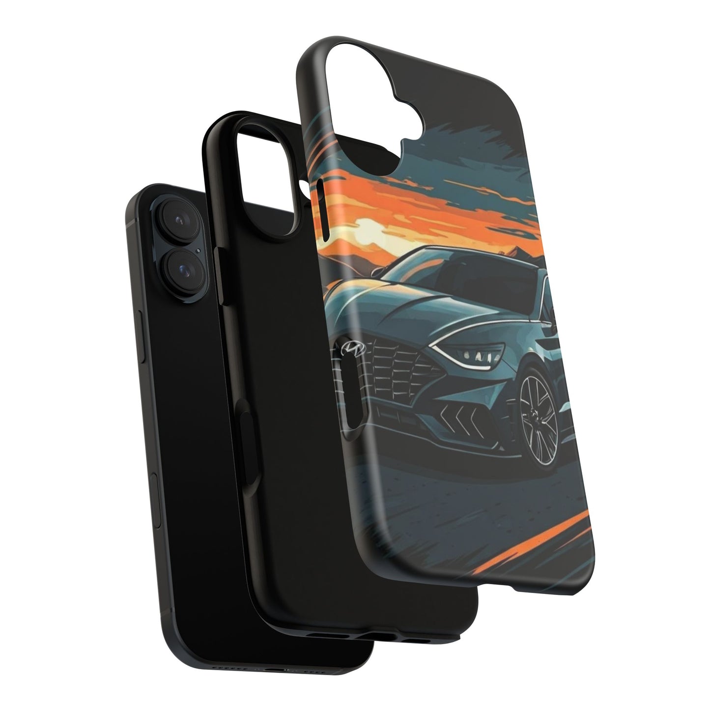 Hyundai Sonata-Sunset Drive-Dual Layer Ultra Tough Phone Case Printify by The Night Shift Automotive Apparel