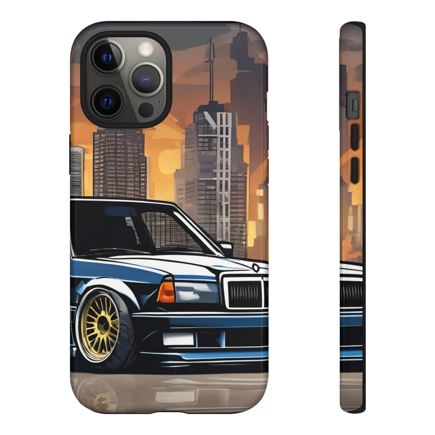 Mercedes Benz 190e Evo-Dual Layer Ultra Tough Phone Case iPhone 12 Pro Max Glossy Printify by The Night Shift Automotive Apparel
